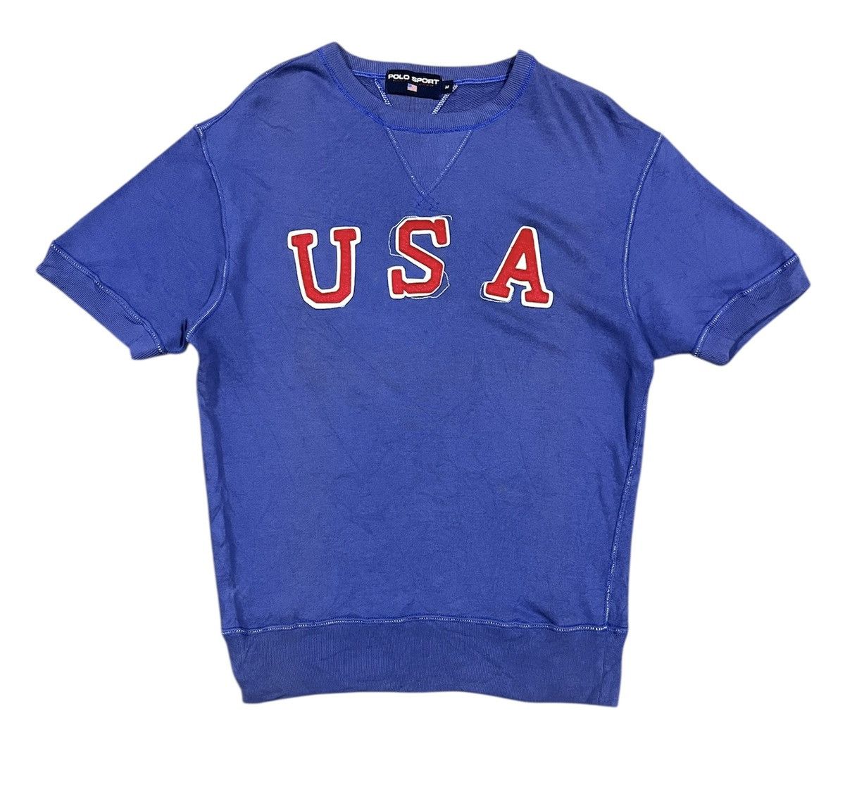 Polo Ralph Lauren Vintage polo sports ralph lauren sweatshirt short sleeve Size US M / EU 48-50 / 2 - 1 Thumbnail