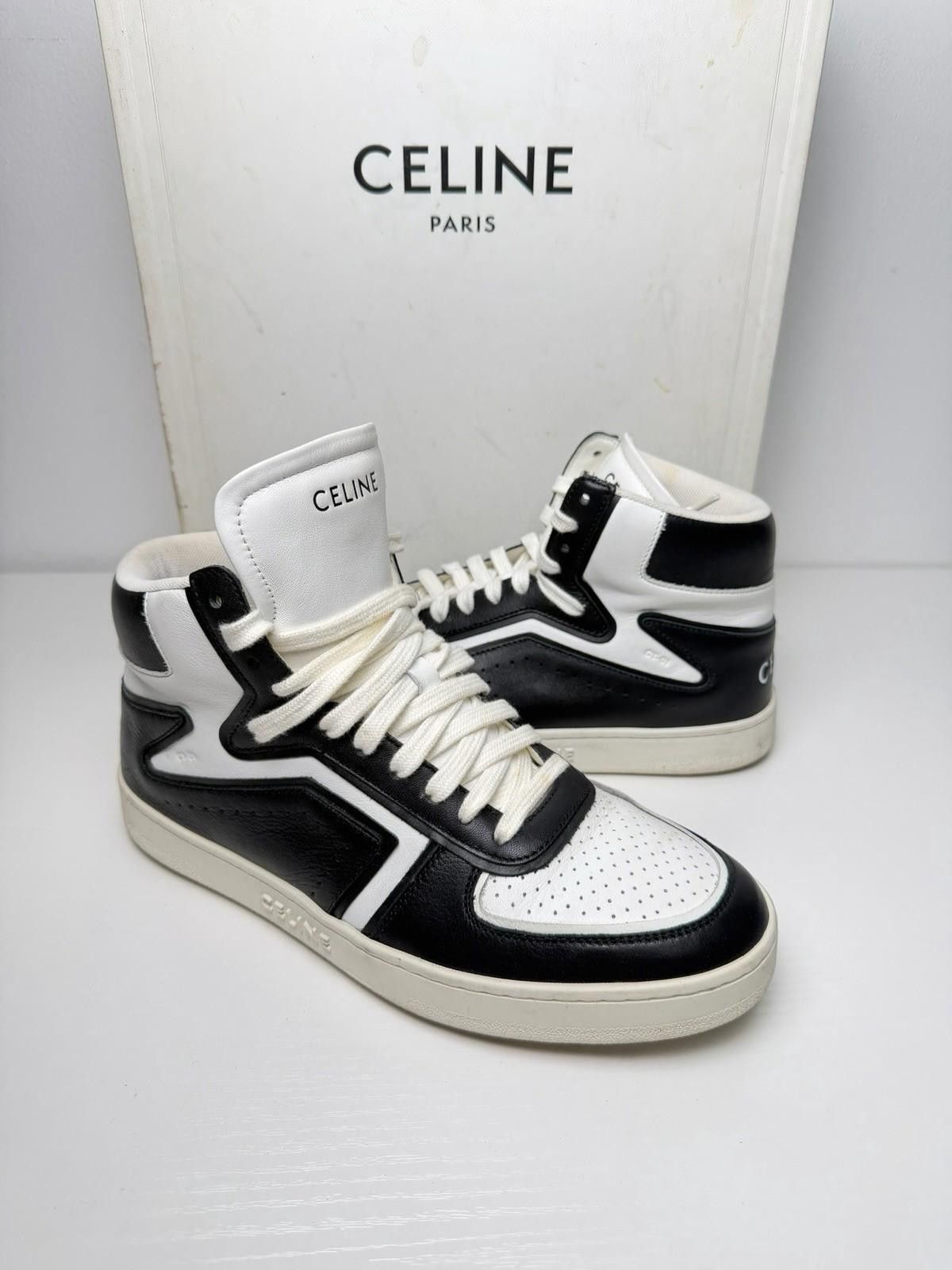 Celine Celine CT-01 Z Trainer High Top Sneakers Black White SZ 41 Size US 8 / EU 41 - 1 Thumbnail