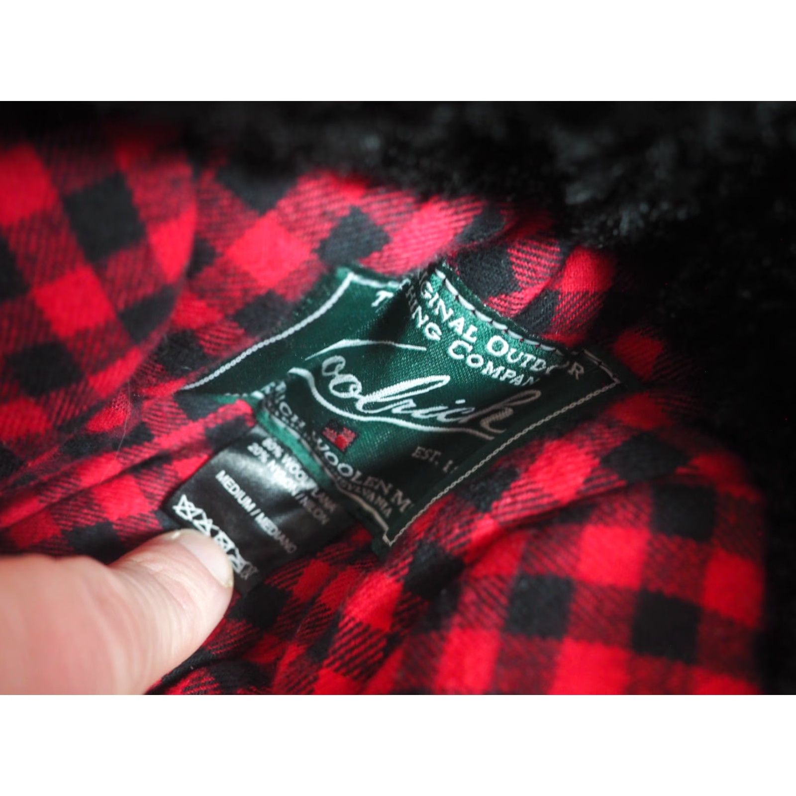 Vintage Woolrich Wool Blend Hat M Trapper Hat Plaid Wool Green Black Sherpa Shearling Lined Winter Men Adults Size ONE SIZE - 6 Thumbnail