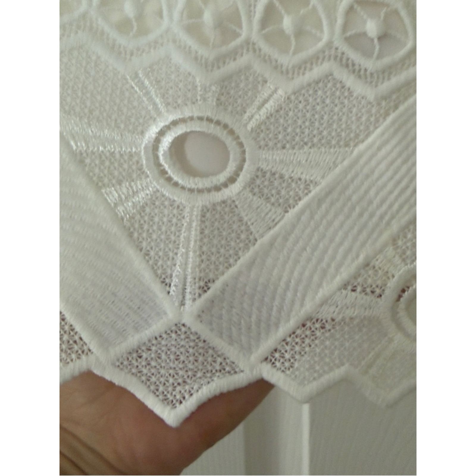 ALEXIS Alexis Cream Floral Lace V-Neck Bell Sleeve Top Size XS / US 0-2 / IT 36-38 - 7 Thumbnail