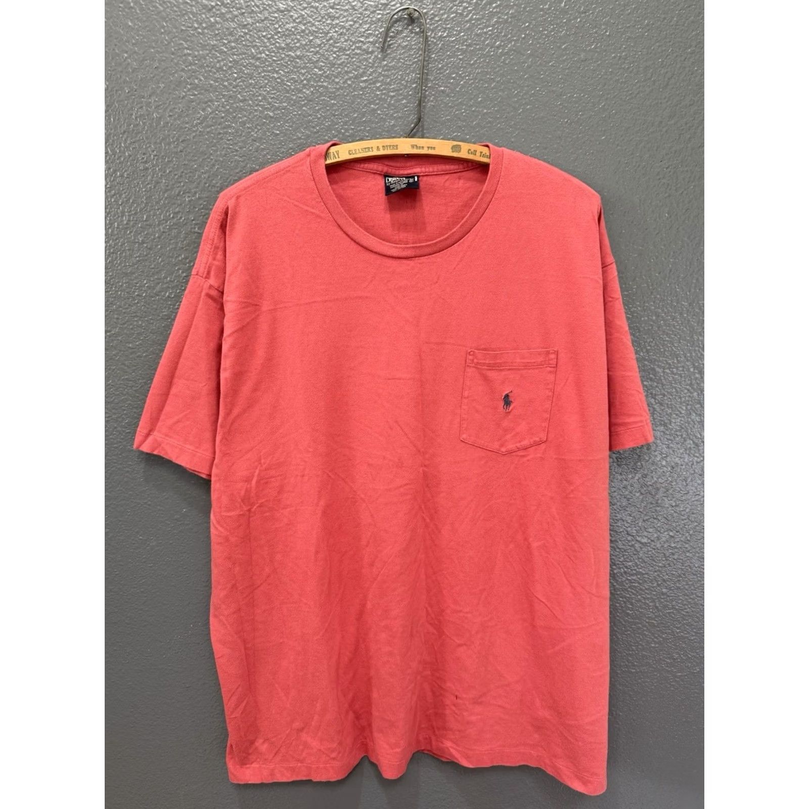 Ralph Lauren VINTAGE Ralph Lauren Polo Tee Red Cotton Pocket Embroidered Size L 90s Mens Mens Size US L / EU 52-54 / 3 - 3 Thumbnail