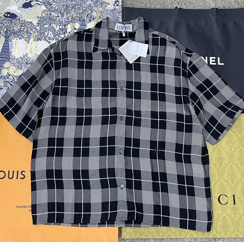 Loewe LOEWE Black and white checkered shirt Size XS / US 0-2 / IT 36-38 - 1 Thumbnail