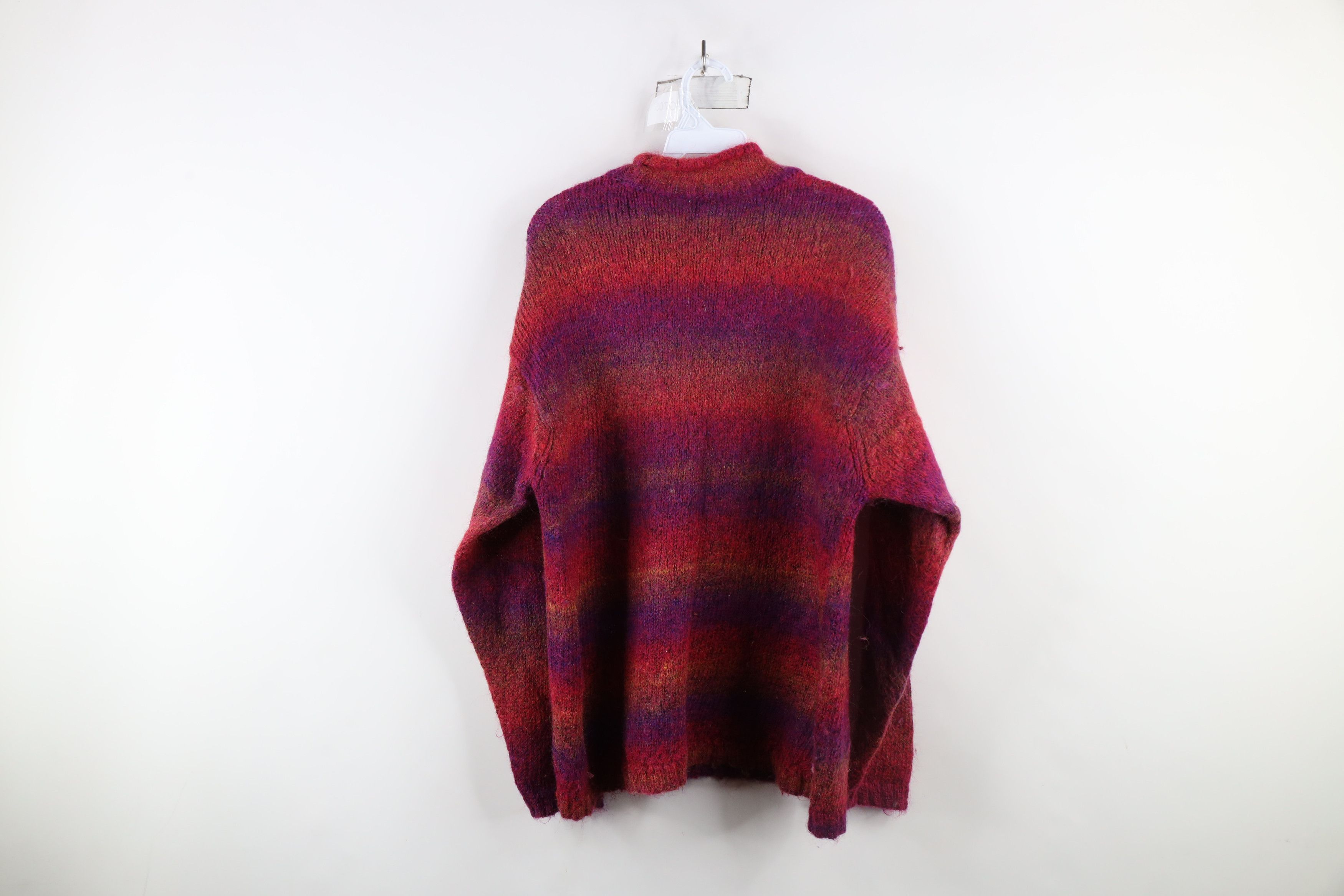 Vintage Vintage 90s Streetwear Wool Blend Marled Mock Neck Sweater Size L / US 10 / IT 46 - 6 Thumbnail