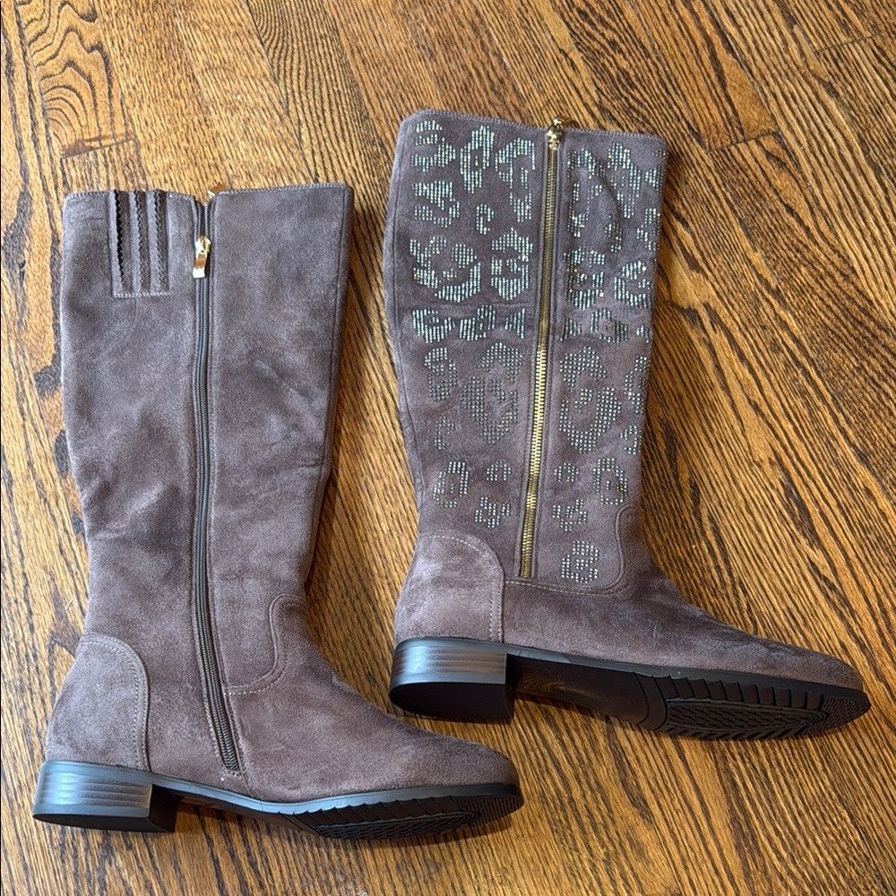 Other Nancy Li Women’s 10 Timeless Brown Over the Knee Boots with Size US 10 / IT 40 - 3 Thumbnail