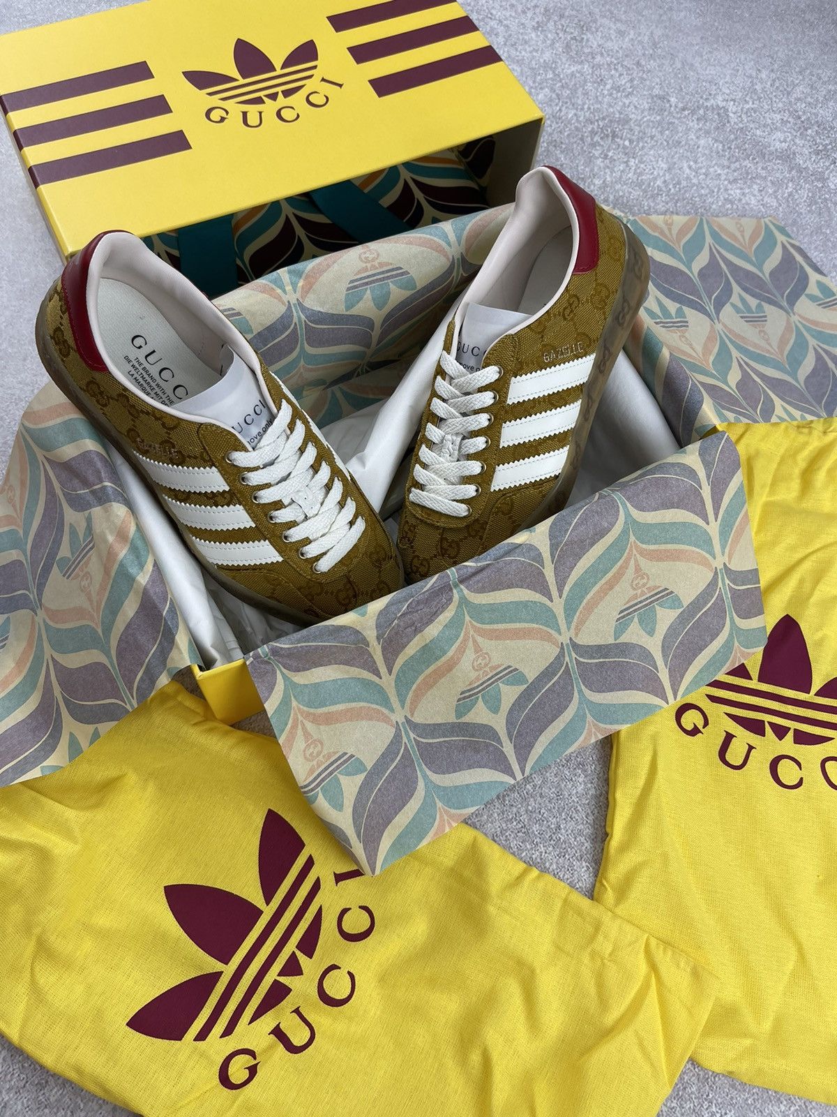 Gucci Adidas × Gucci Gazelle GG Monogram Sneakers Size 36 Size US 5 / IT 35 - 8 Thumbnail