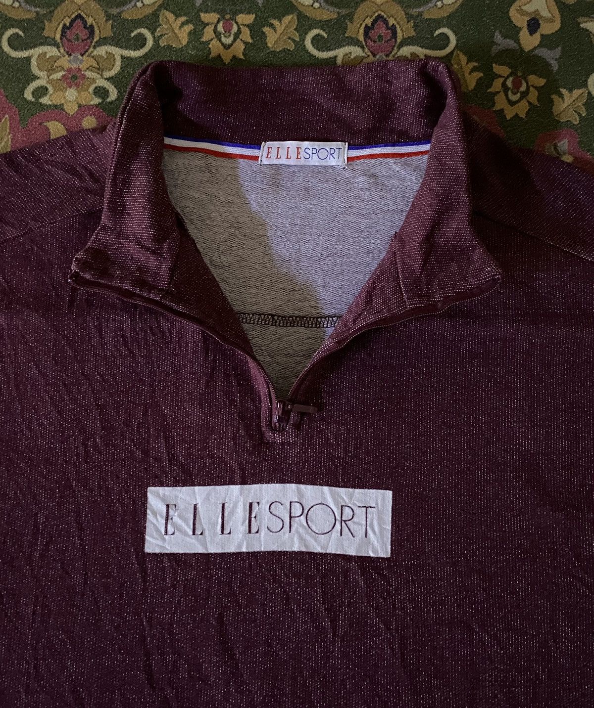 Japanese Brand × Vintage ELLE SPORT Half Zipper Sweatshirt Size US L / EU 52-54 / 3 - 6 Thumbnail