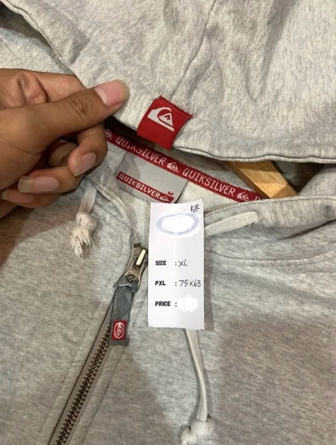Quiksilver × Vintage Vintage Zip Hoodie Quick Silver Globe Size US XL / EU 56 / 4 - 4 Thumbnail