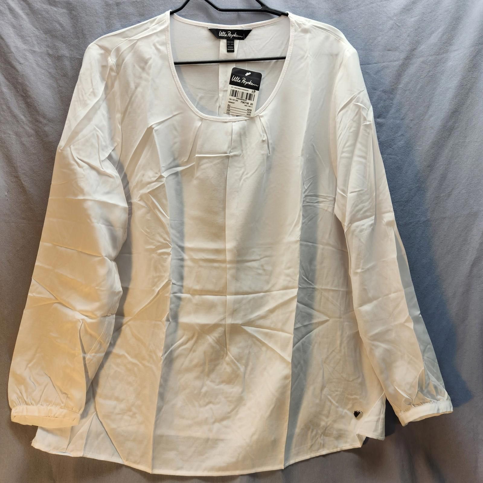 Designer Ulla Popken Tunic Top White Size 12/14 NWT Size XL / US 12-14 / IT 48-50 - 1 Thumbnail