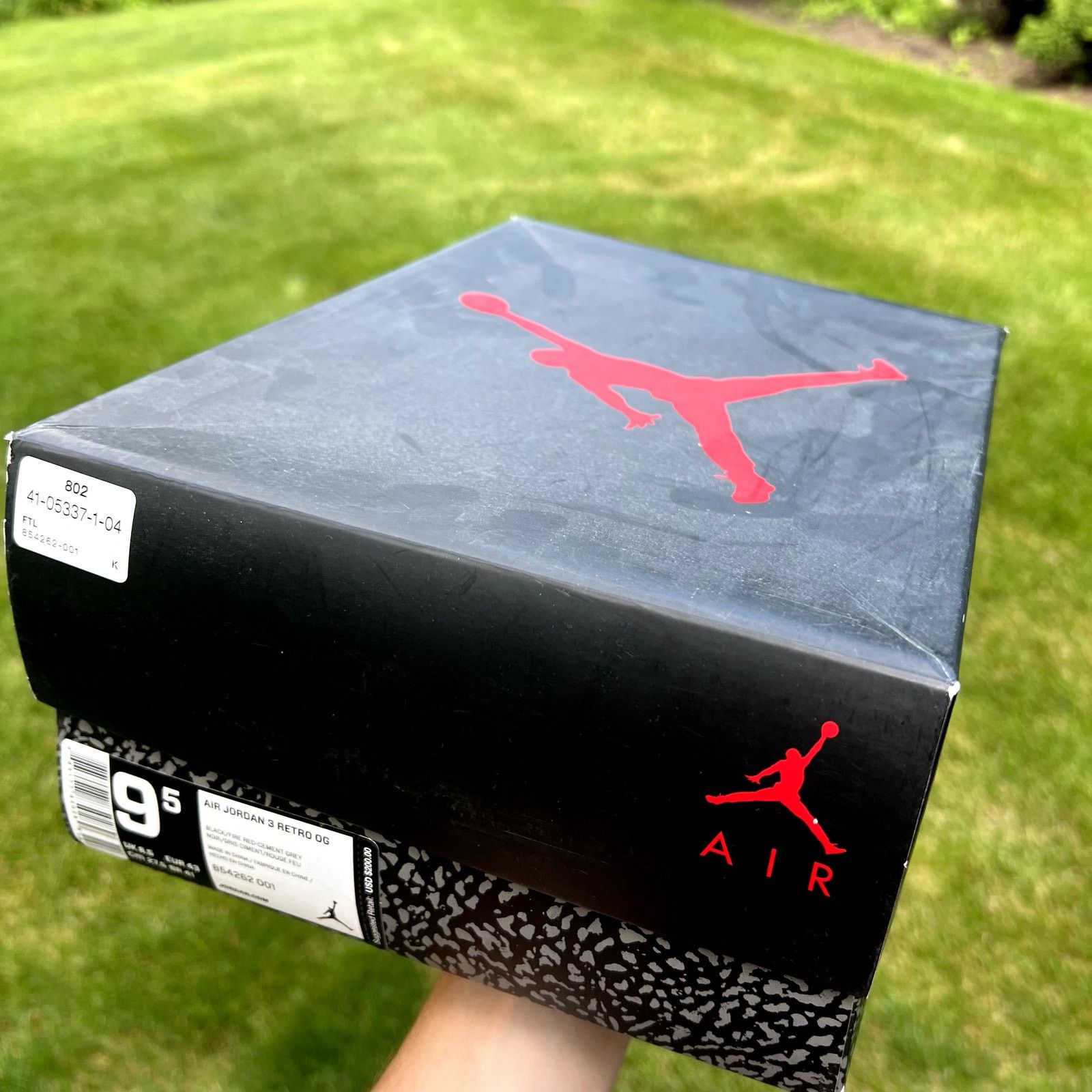 Jordan Brand × Nike Nike Air Jordan 3 Retro OG Black Cement 2018 Men's Size 9.5 Size US 9.5 / EU 42-43 - 8 Thumbnail