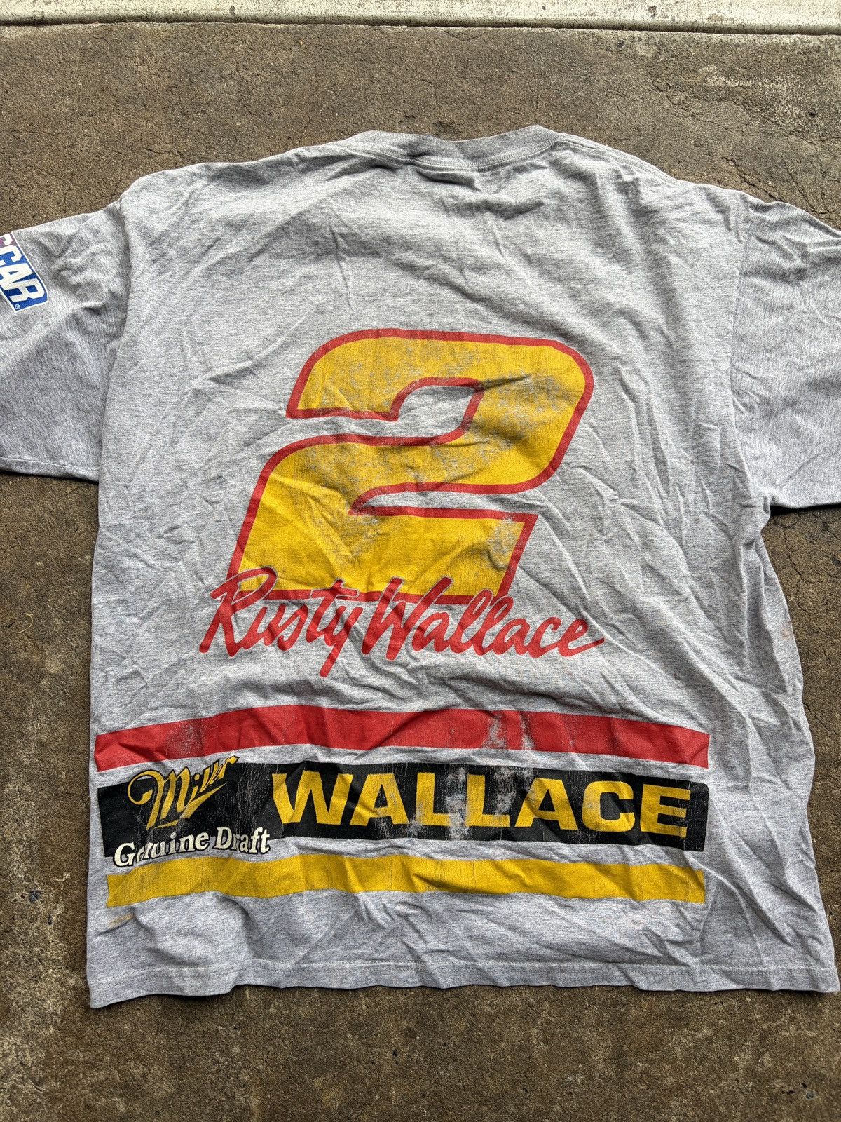 NASCAR Vintage 1990s Miller Draft NASCAR Rusty Wallace Size US XL / EU 56 / 4 - 6 Thumbnail