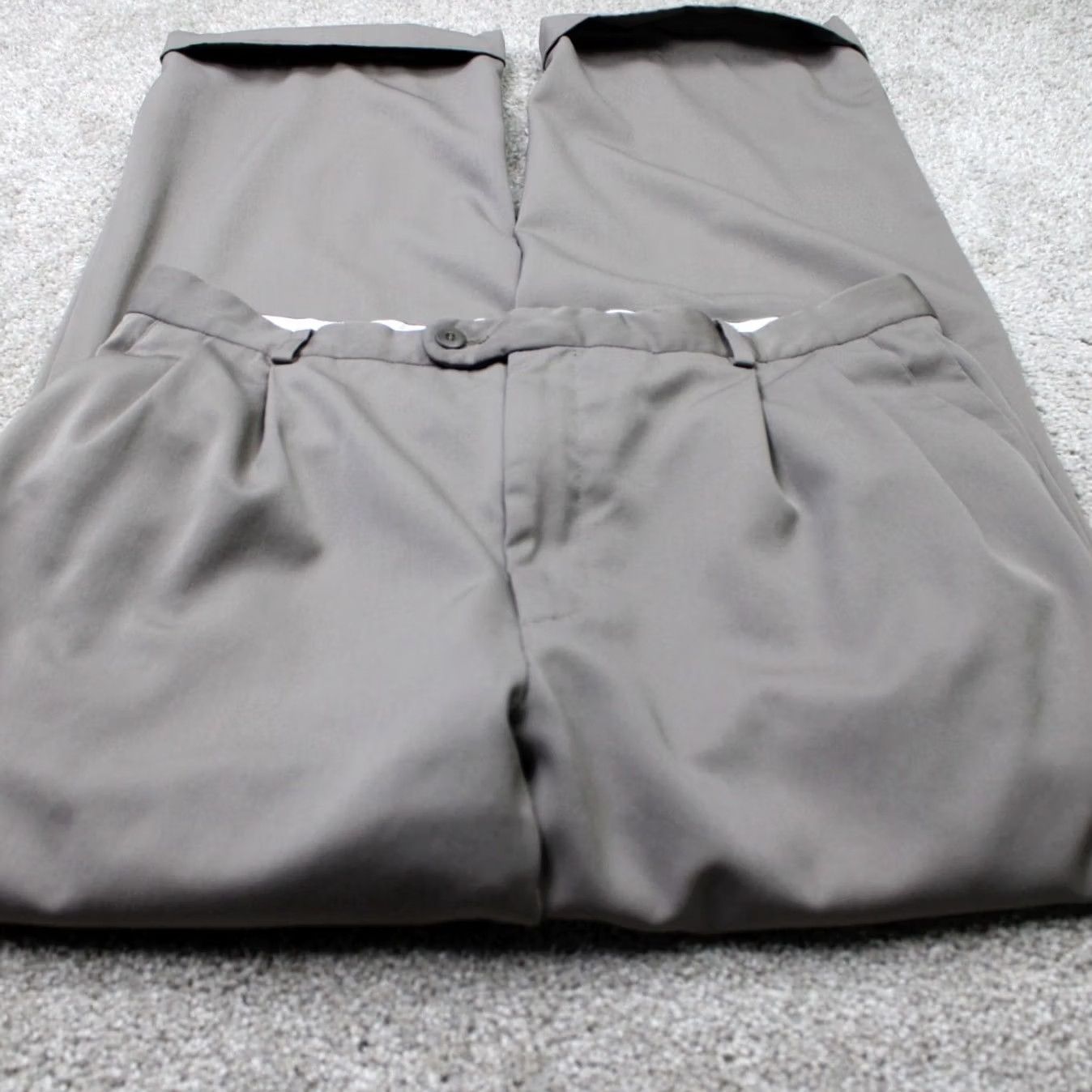 Zanella Zanella Pants Men 36 Beige Wool Pleated Cuffed Straight Leg Regular Dress Pants 36x28 Included Lined Modern 90s Preppy Mens Size US 36 / EU 52 - 2 Thumbnail