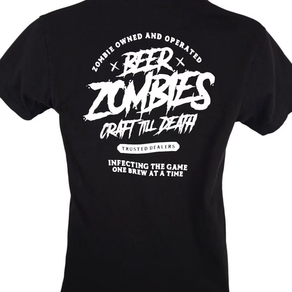 Vintage Beer Zombies T Shirt Mens XS Black Draft Till Death Las Vegas Made In USA Size US XS / EU 42 / 0 - 4 Thumbnail
