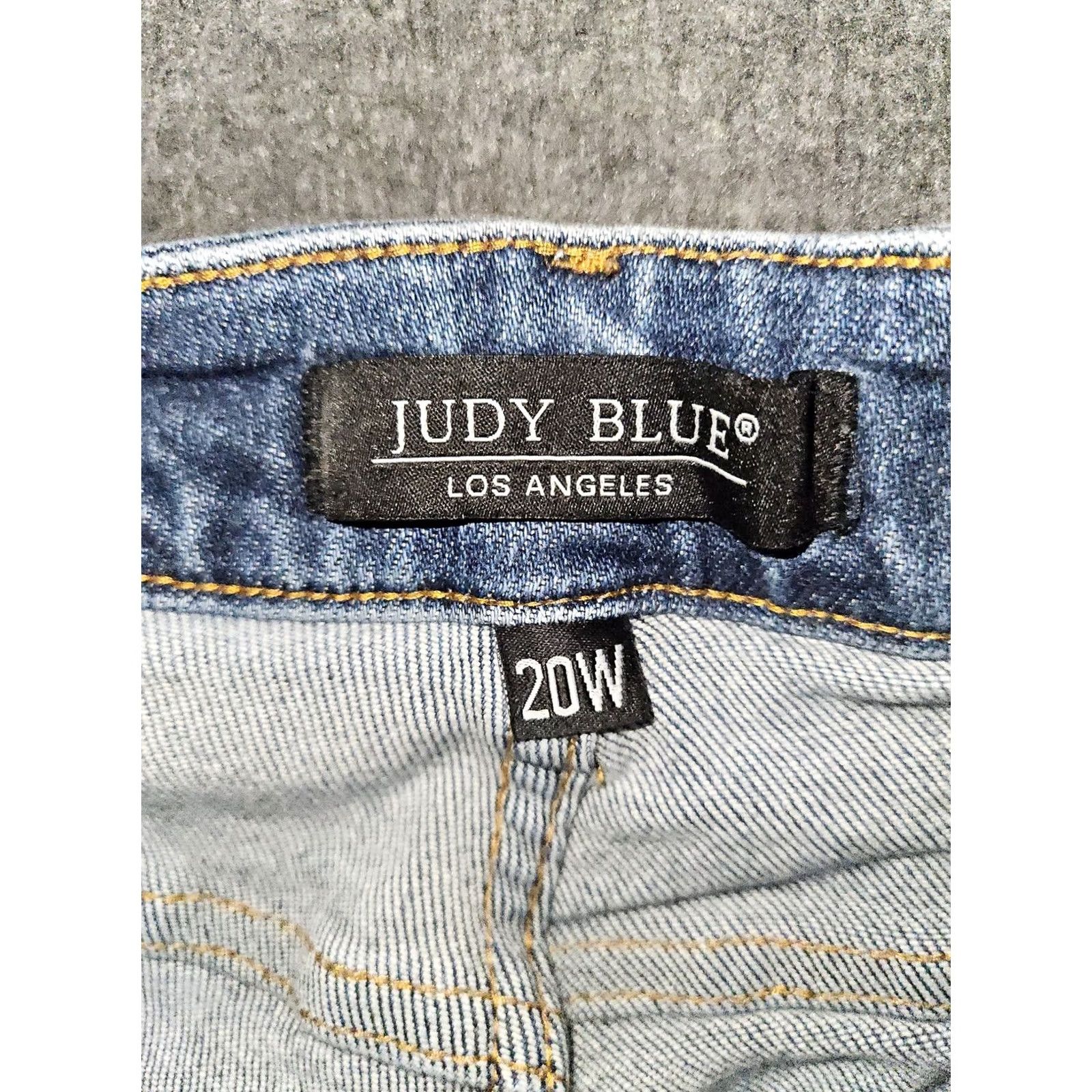 Vintage Judy Blue Jeans Womens 20W Blue Skinny High Rise Distressed Stretch Denim Pants Size 42" / US 20 - 6 Thumbnail