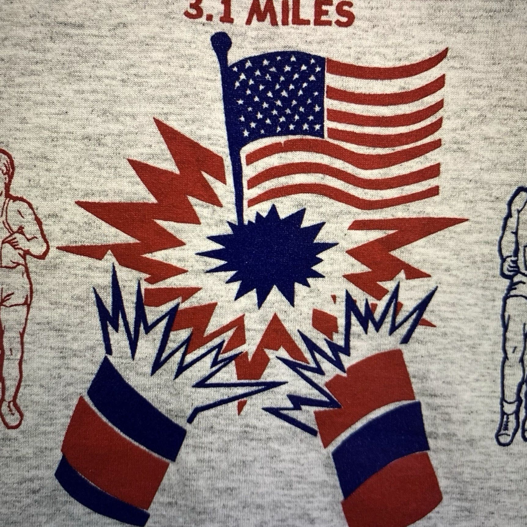 Jerzees Vintage JERZEES 4th of July T-Shirt XL Men Patriotic USA Runners 1996 Firecracker Classic Size US XL / EU 56 / 4 - 7 Thumbnail