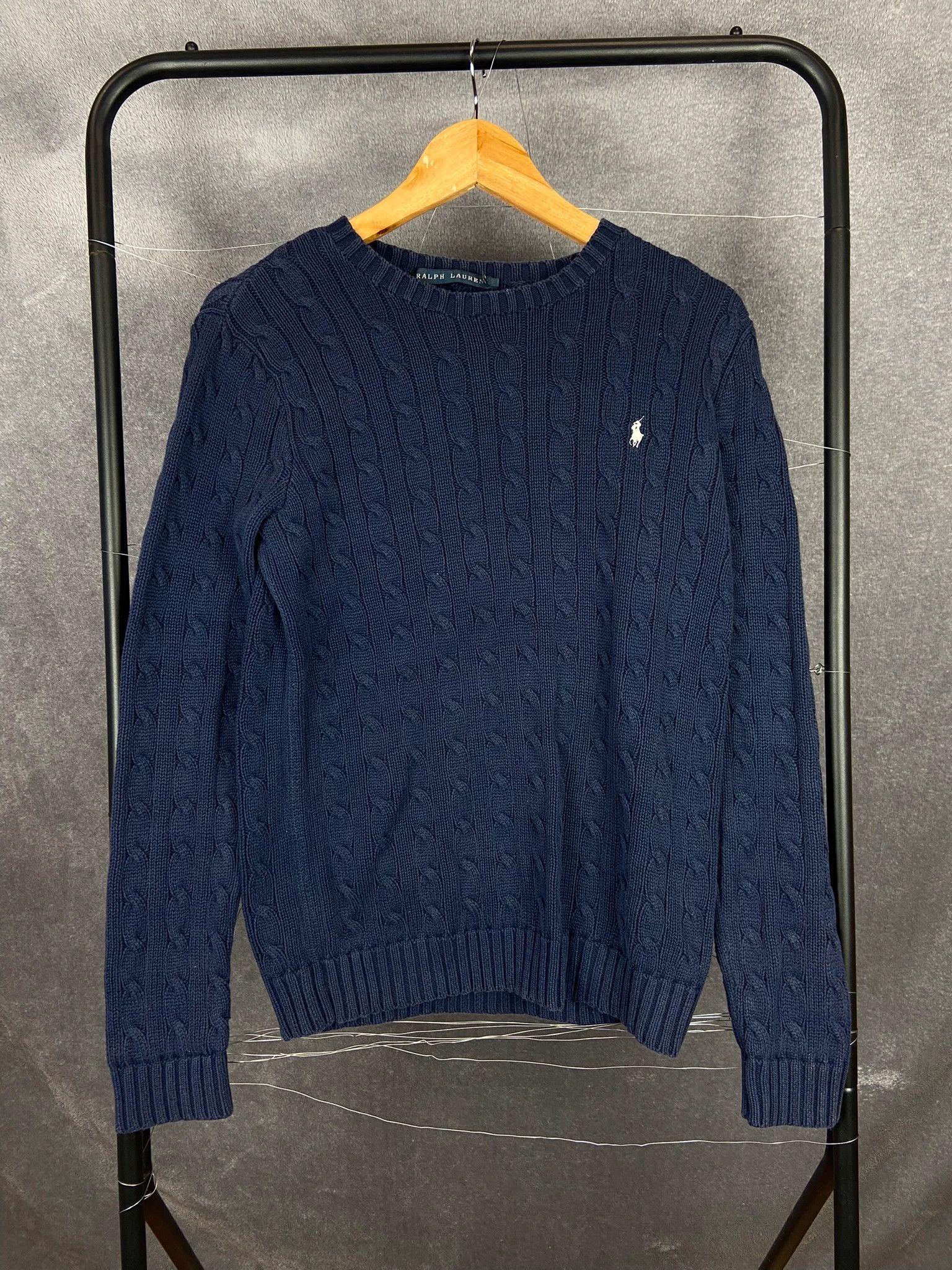 Ralph Lauren Ralph Lauren Navy Cable Knit Sweater Women's M Size M / US 6-8 / IT 42-44 - 1 Thumbnail