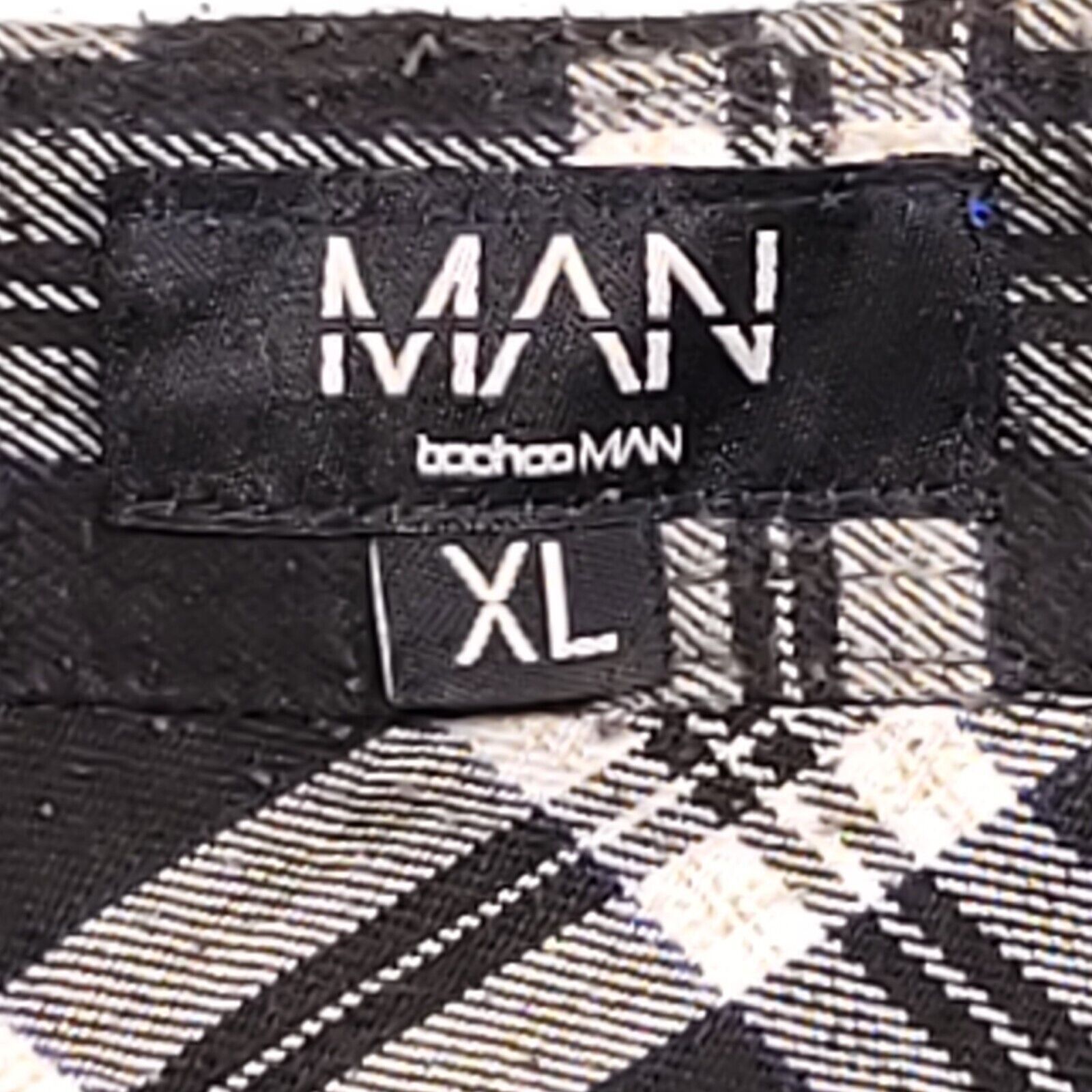 Boohoo Boohoo Man Tartan Flannel Shirt Mens Size XL Black White Size US XL / EU 56 / 4 - 3 Thumbnail