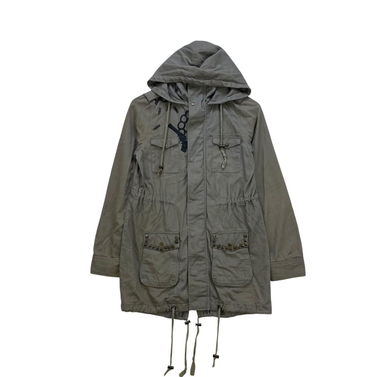 Vintage 💥Japanese Brand Glad New Parka Jacket Big Logo Skull Jacket Size US M / EU 48-50 / 2 - 2 Thumbnail