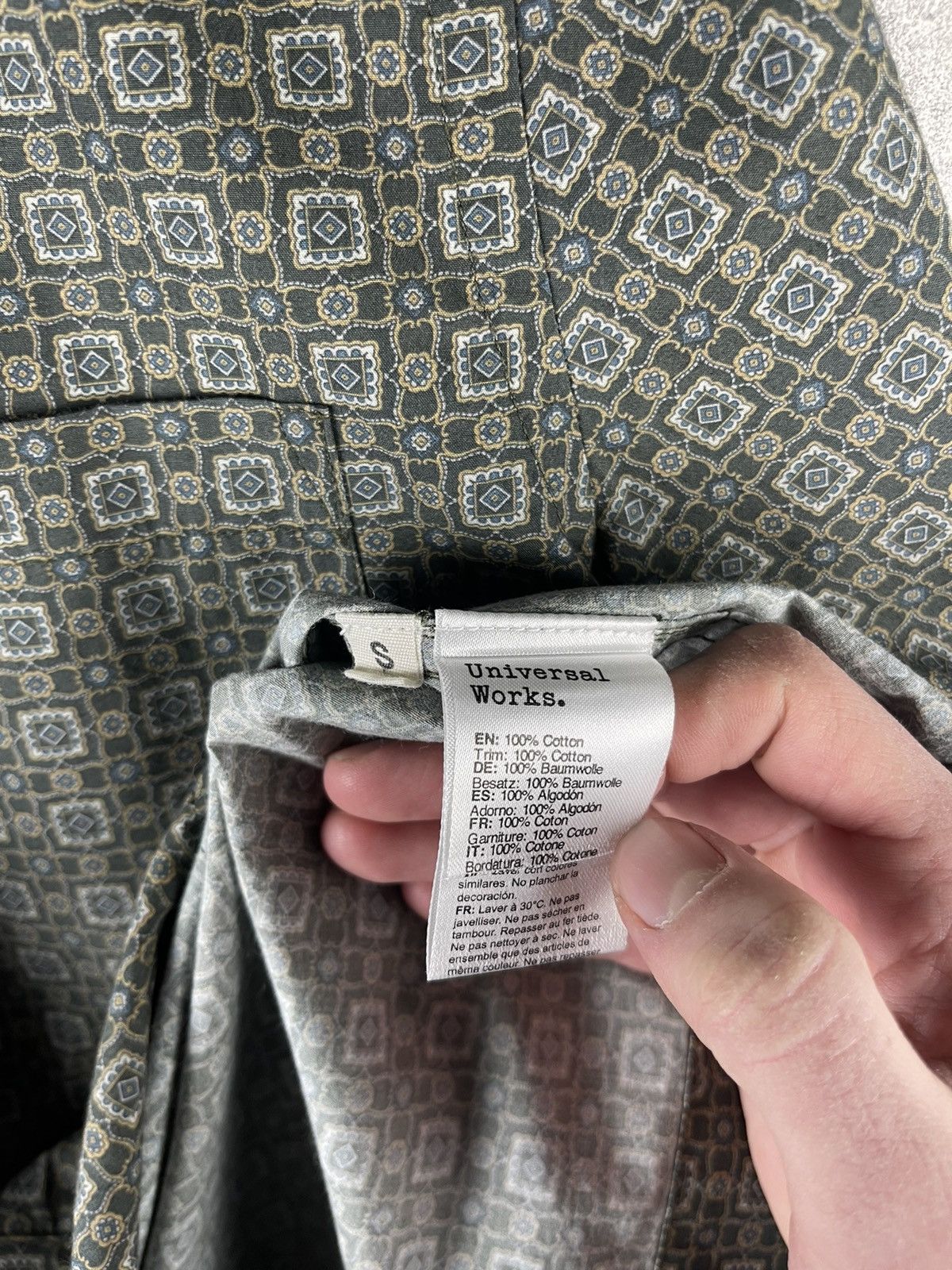 Universal Works Universal Works NWT Patterned Cotton Pocket Overshirt Jacket Size US S / EU 44-46 / 1 - 10 Thumbnail