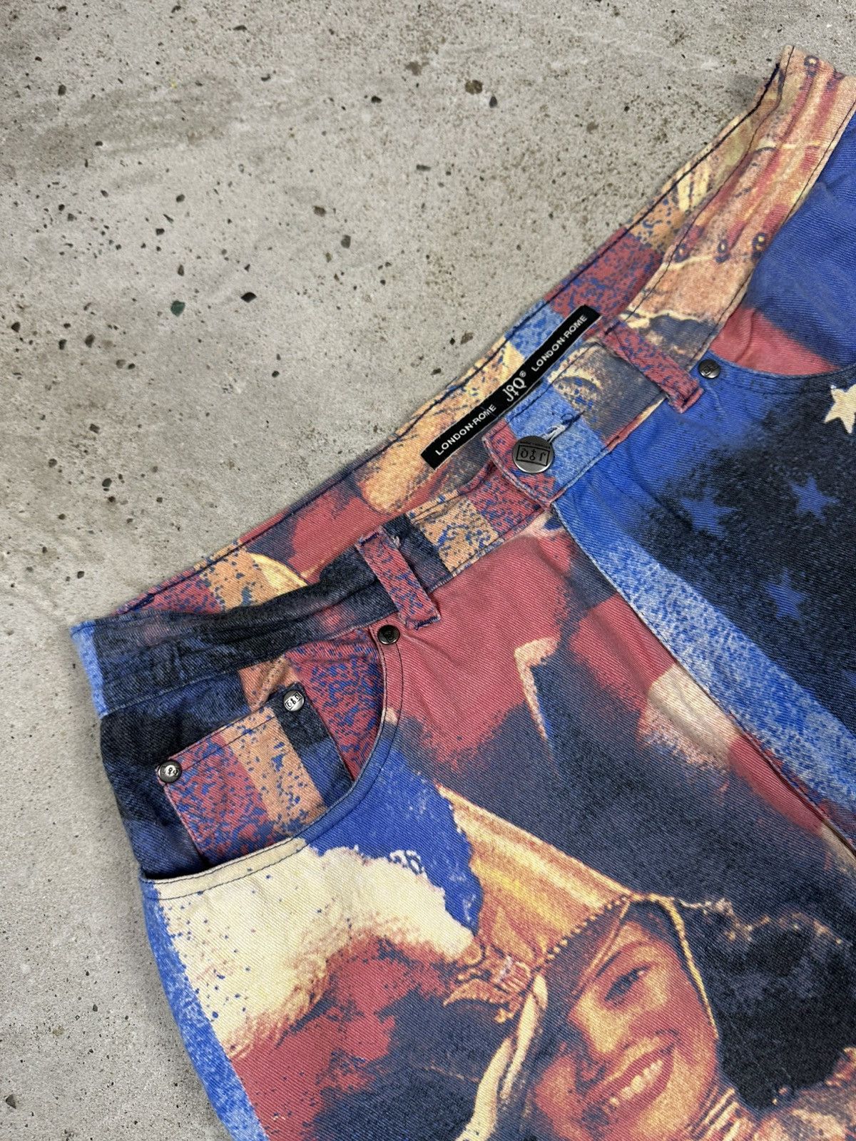 Japanese Brand × Vintage Vintage 90s American Flag Girl Print US Pants Rare Size US 30 / EU 46 - 8 Thumbnail