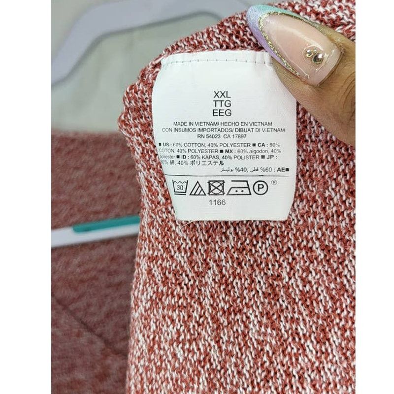 Old Navy Old Navy Red Classic V-Neck Cotton Sweater Size XXL Size XXL / US 16-18 / IT 52-54 - 4 Thumbnail