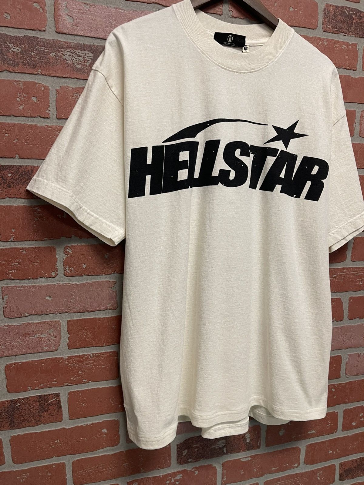 HELLSTAR Size L - Hellstar Classic Tee Shirt White/Black Print Size US L / EU 52-54 / 3 - 2 Thumbnail