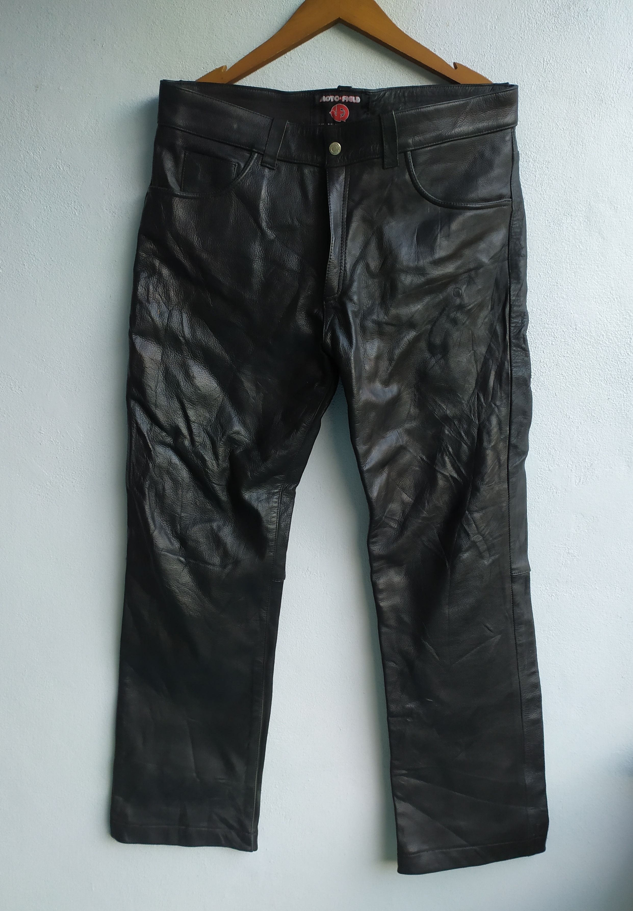 Leather × Vintage Vintage Leather Pants Size US 35 - 1 Thumbnail