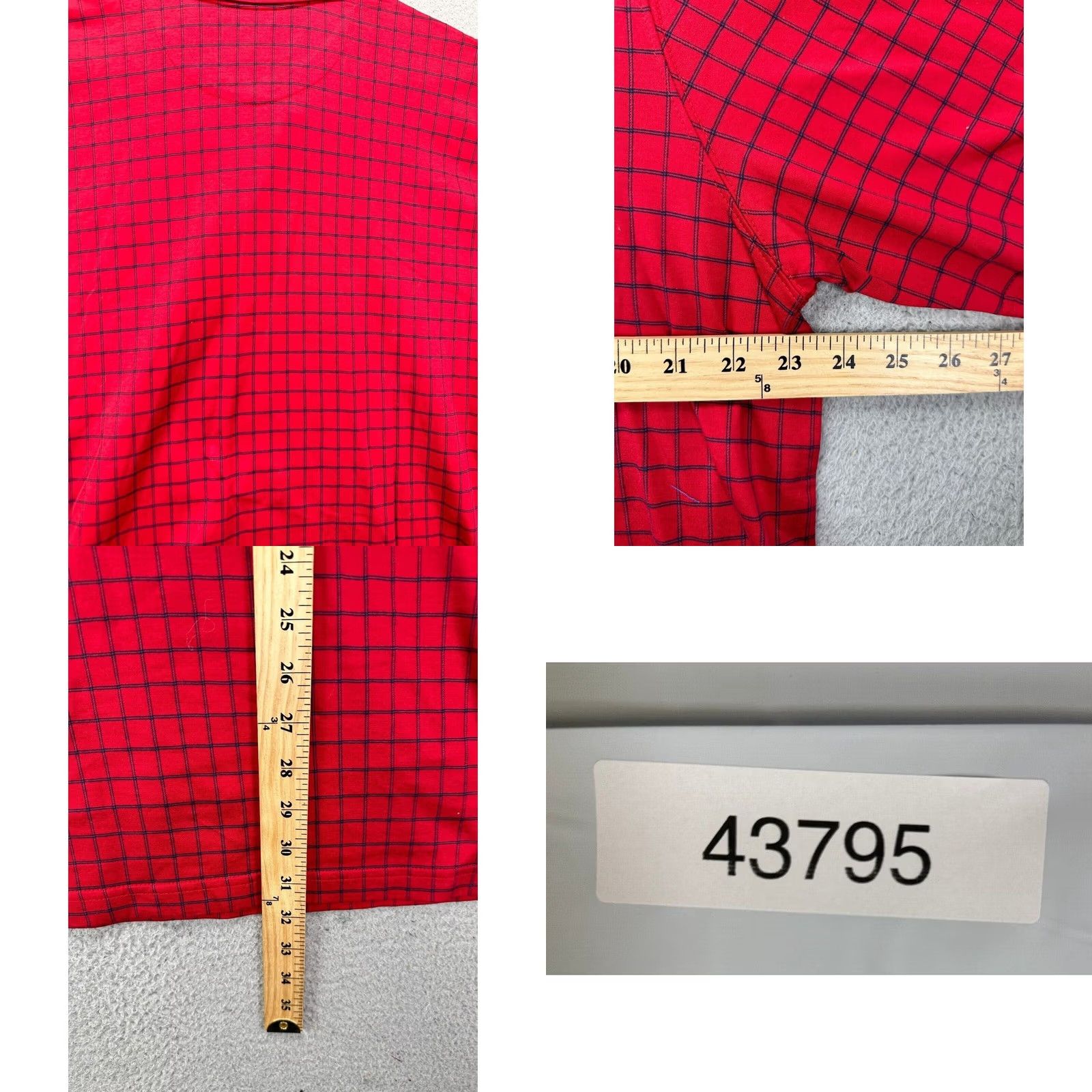Chaps Chaps Golf Polo Shirt Mens Large Red Grid Check Mercerized Athletic Rugby NEW Size US L / EU 52-54 / 3 - 8 Thumbnail
