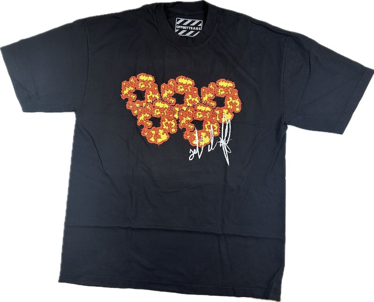 image of Denim Tears X Offset T-Shirt in Black, Men's (Size Large)