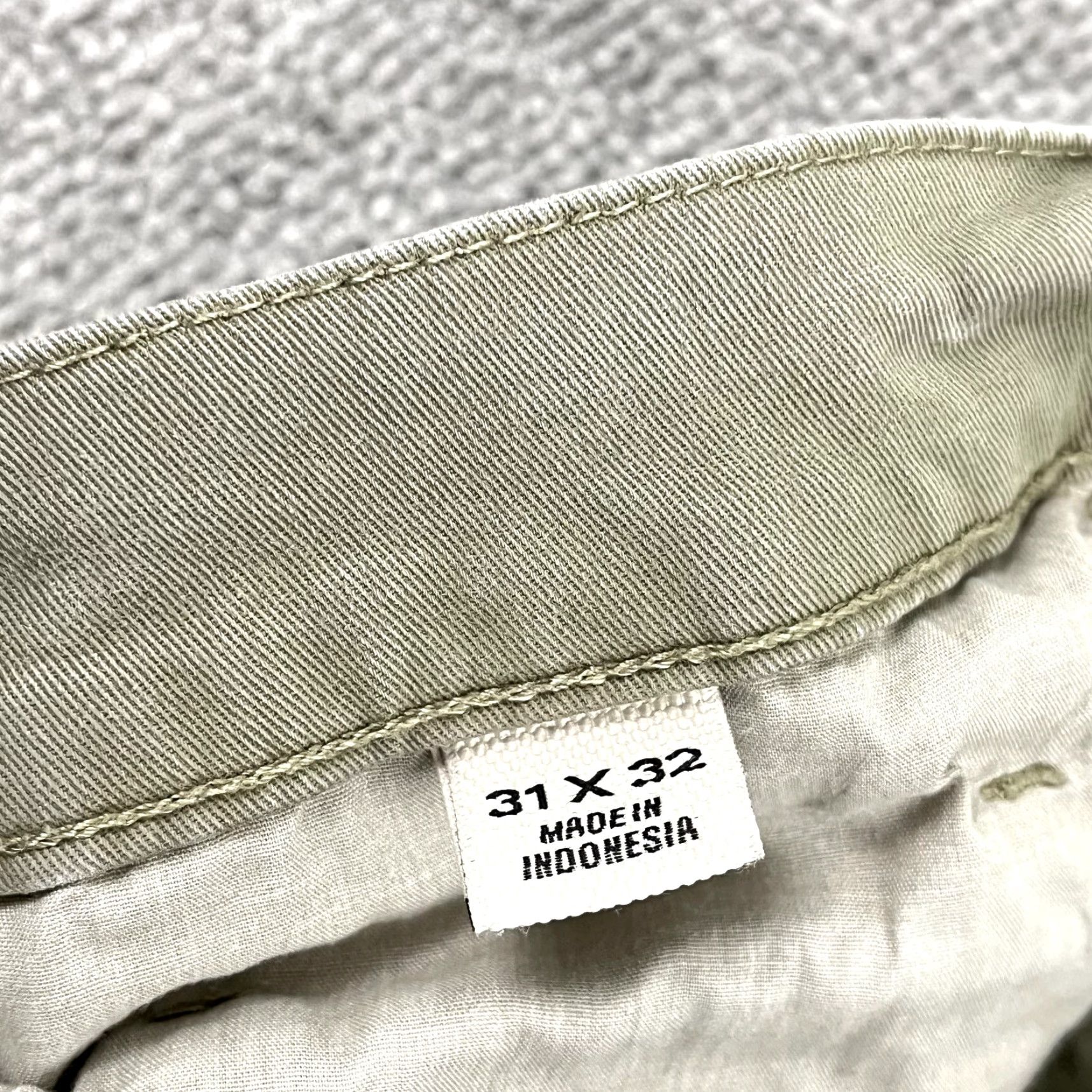 Olive FLINT & TINDER Pants Mens 31x31 Slim Fit Washed Olive Green Chino Casual Travel Size US 31 - 3 Thumbnail