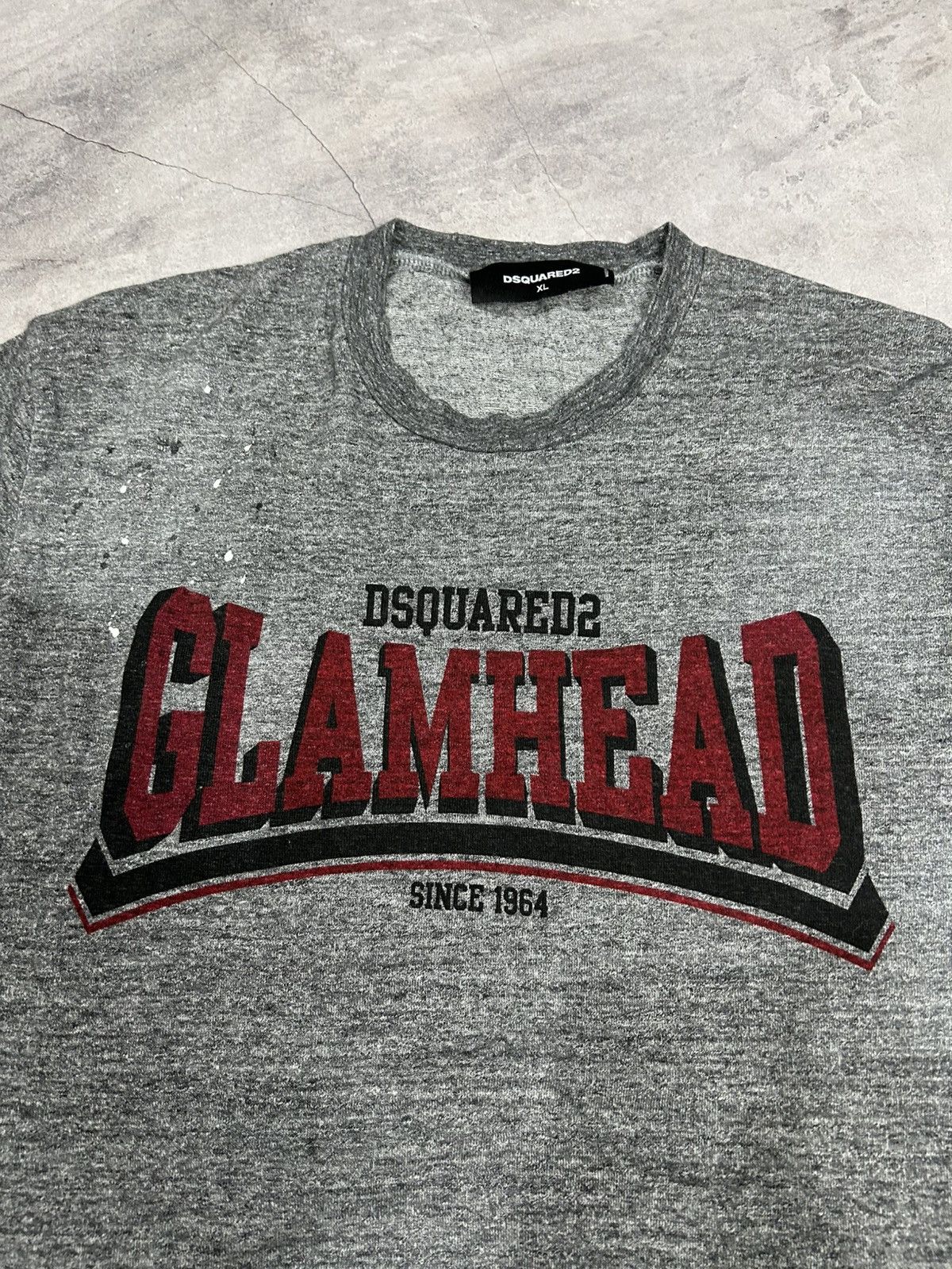 Dsquared2 Dsqured2 Glamhead melange cotton stained Tee Size XL Size US XL / EU 56 / 4 - 4 Thumbnail