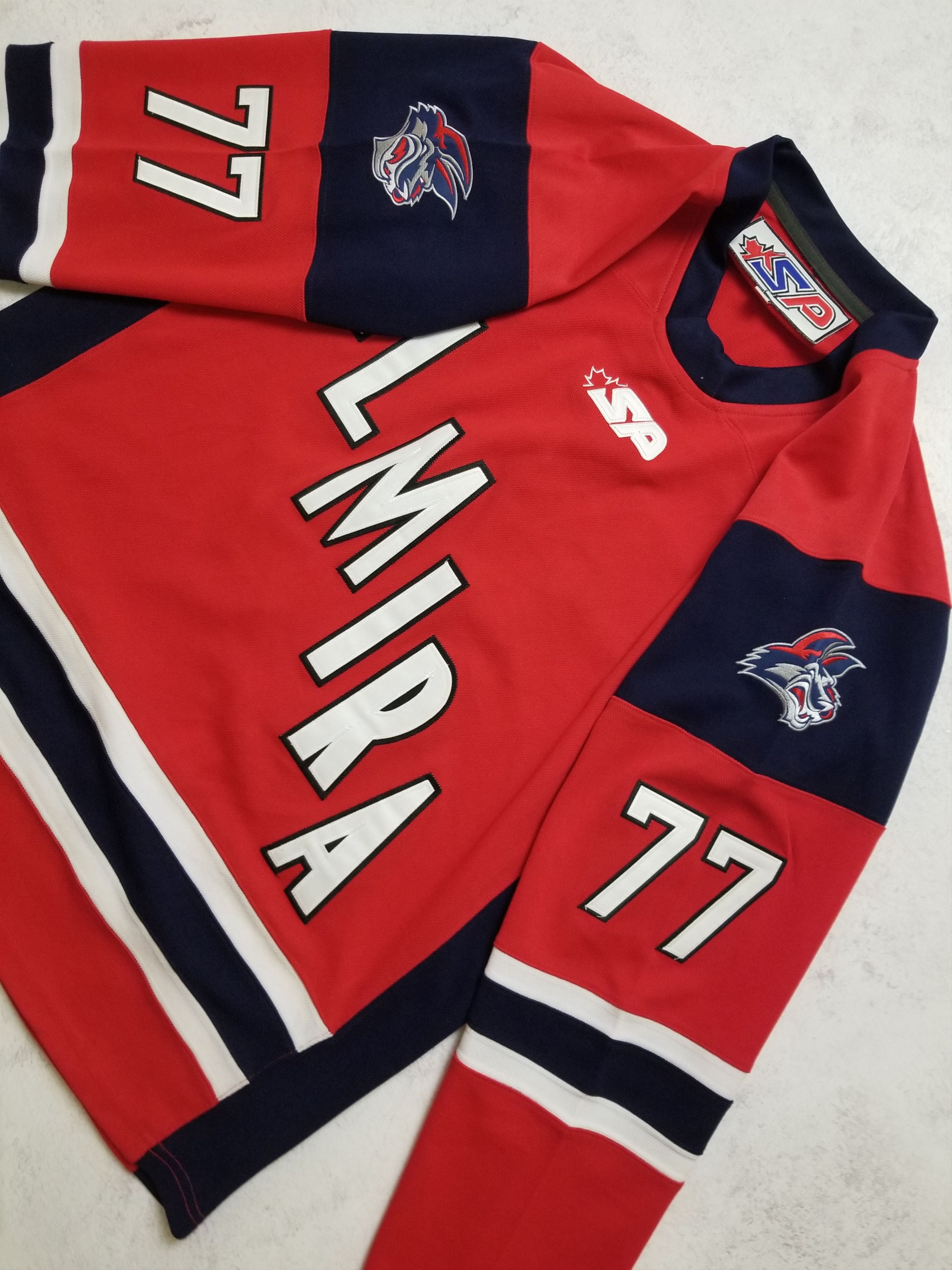 Other Ben Blood Elmira Jackals Hockey ECHL Stitched Sewn Jersey Size US L / EU 52-54 / 3 - 8 Thumbnail