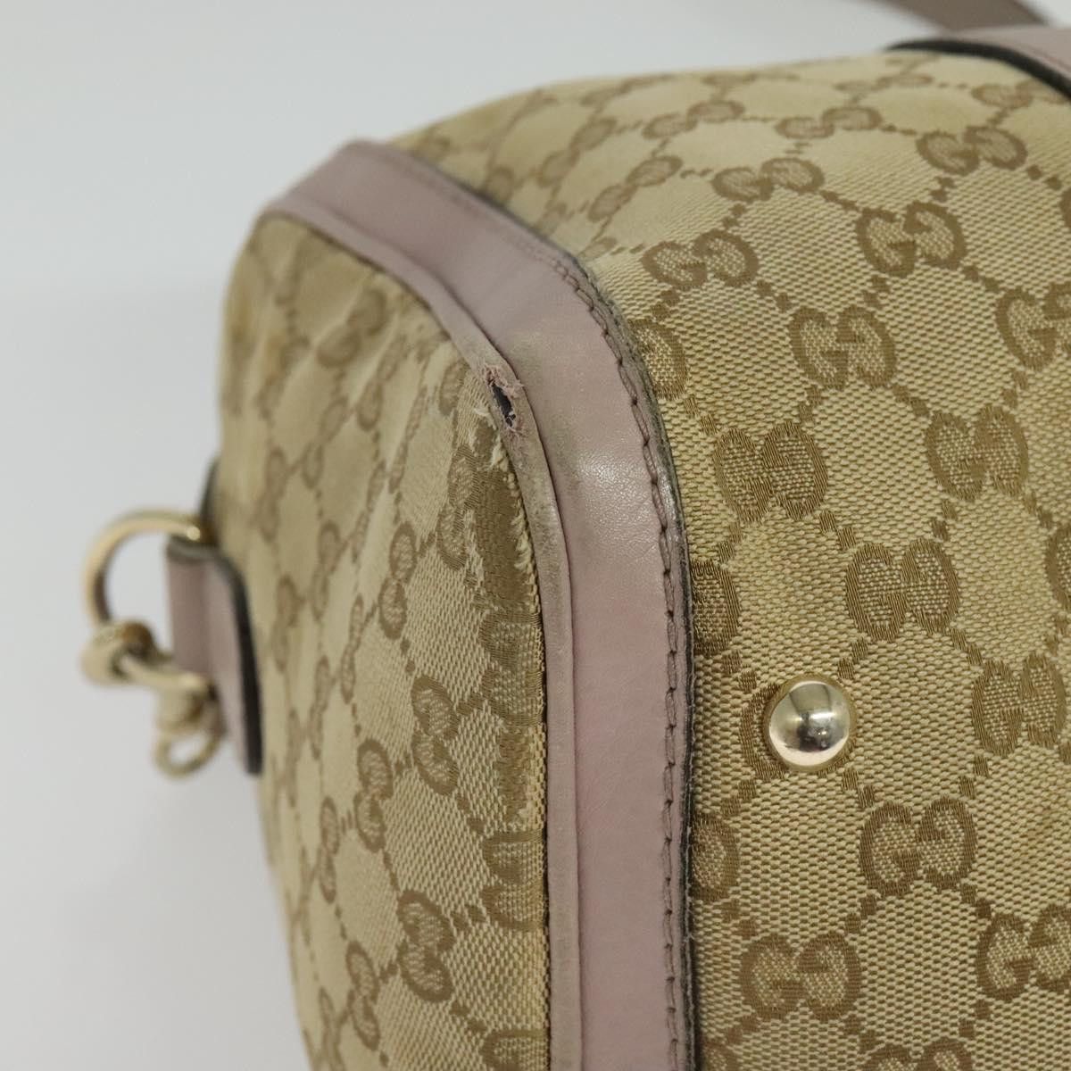 Gucci GUCCI GG Canvas Sherry Line Hand Bag Beige Gold Size ONE SIZE - 12 Thumbnail