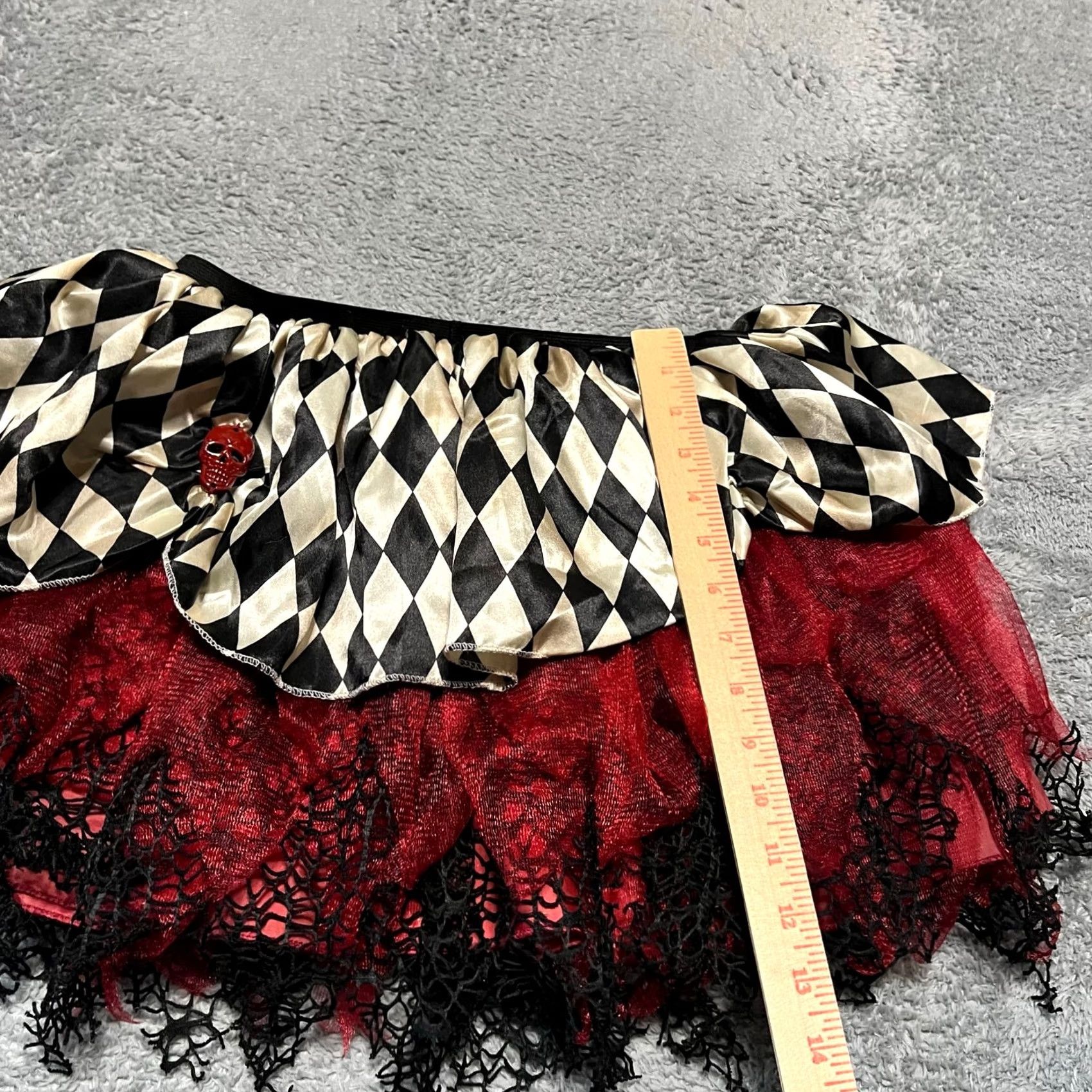 Vintage Amscan Harley Quinn Tutu Skirt Women Costume Plaid Size 42" / US 20 - 4 Thumbnail