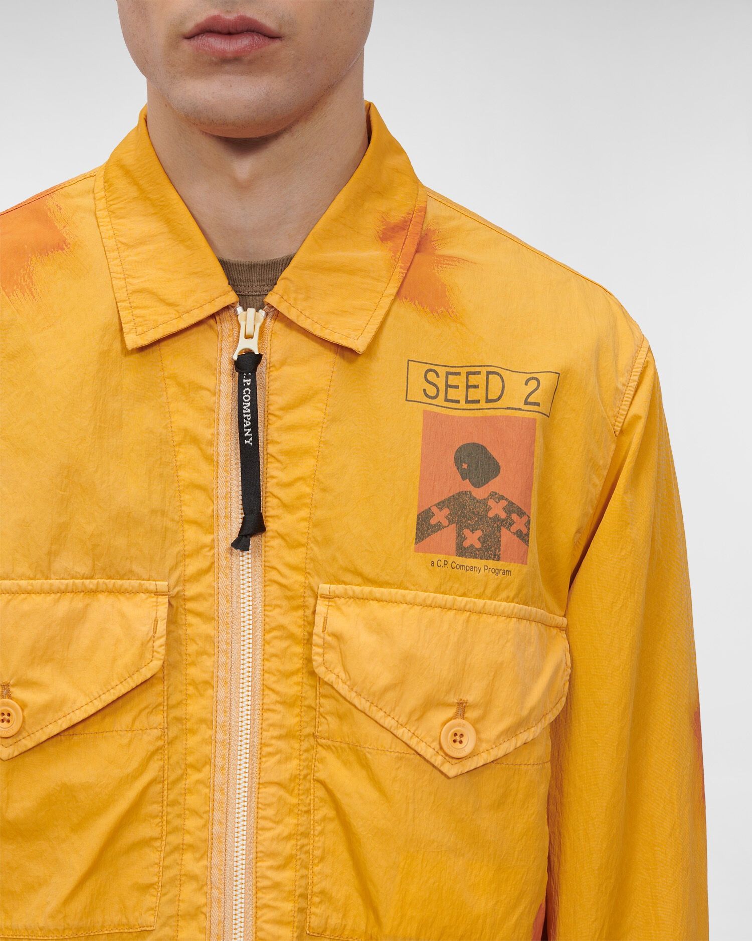 C.P. Company o1y1224 Logo Zipped Hooded Jacket in Marigold Size US M / EU 48-50 / 2 - 5 Thumbnail