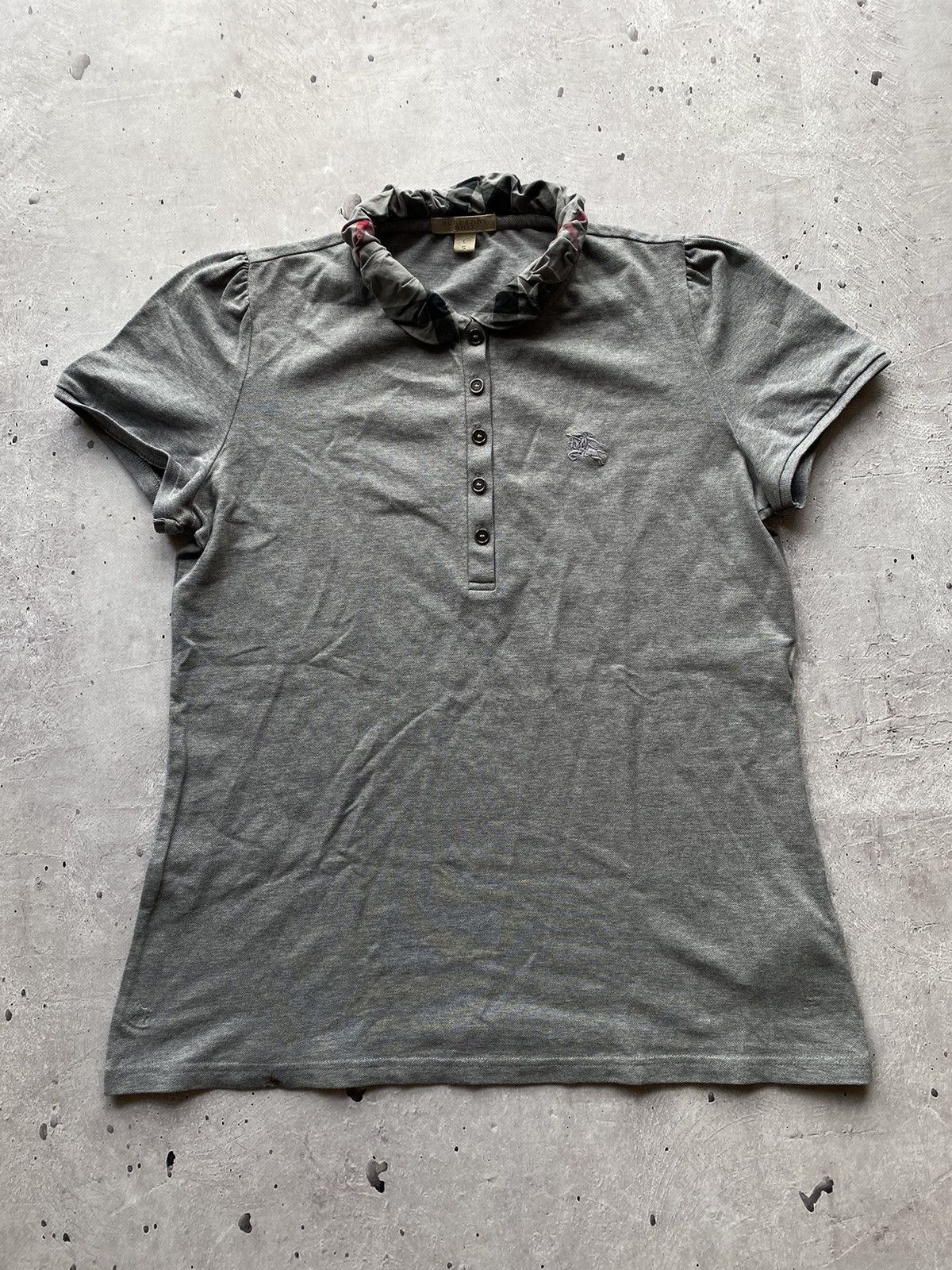 Burberry Vintage Burberry 90s Luxury Y2K Women Polo Shirt Nova Check Size L / US 10 / IT 46 - 2 Thumbnail