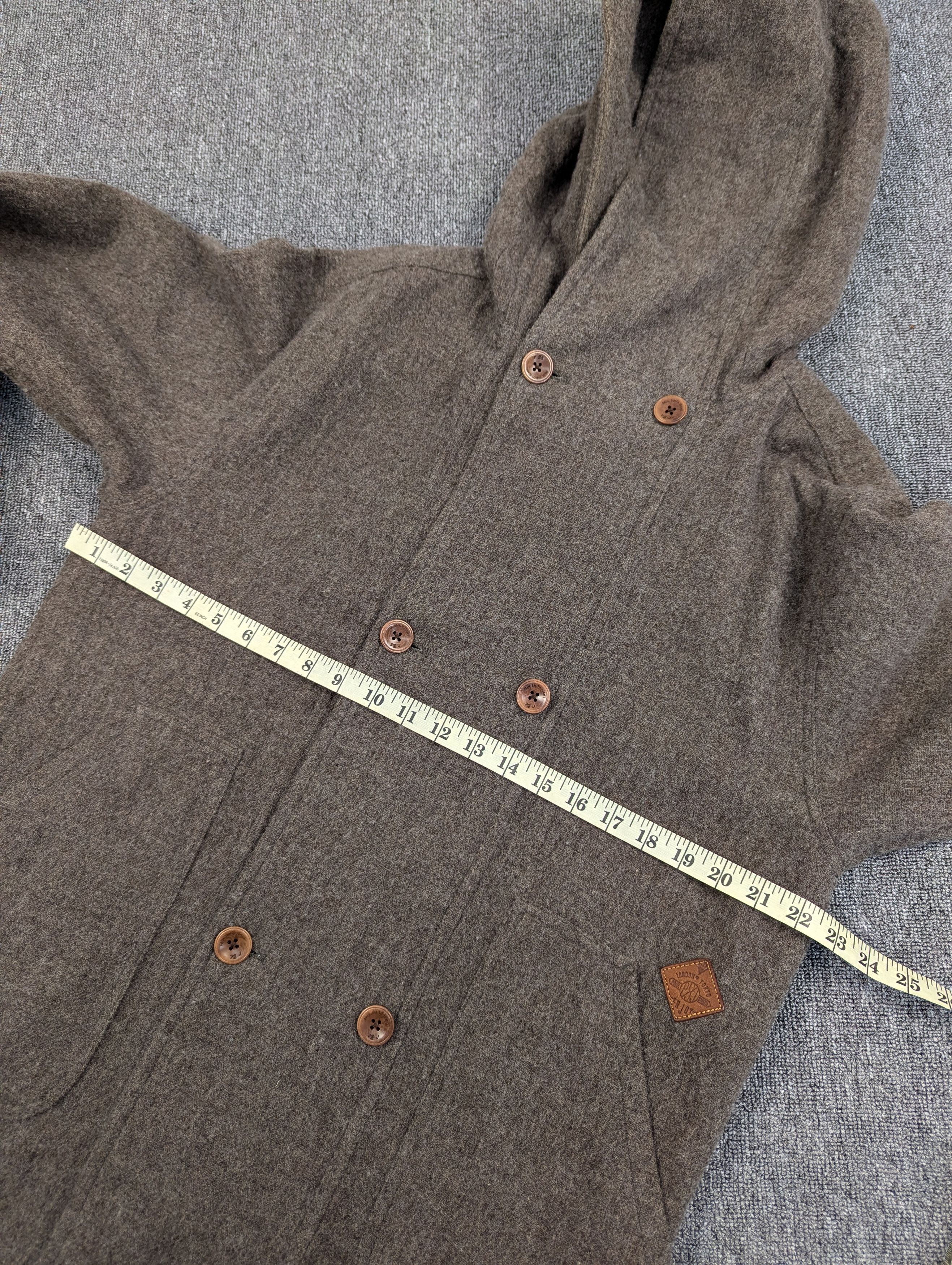 Designer × Paul Smith Paul Smith Cotton Wool Mix Tweed Double Hood Coat Jacket Size US L / EU 52-54 / 3 - 17 Thumbnail