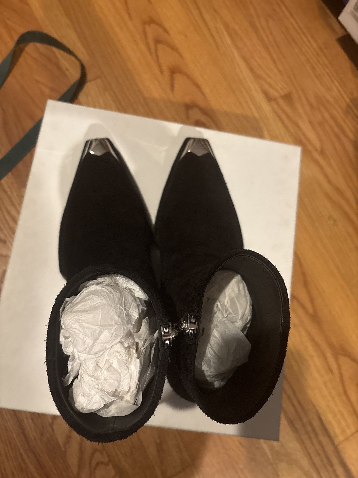 Calvin Klein 205W39NYC Calvinklein205w39nyc raf simons black suede silver tip 42 Size US 9 / EU 42 - 5 Thumbnail