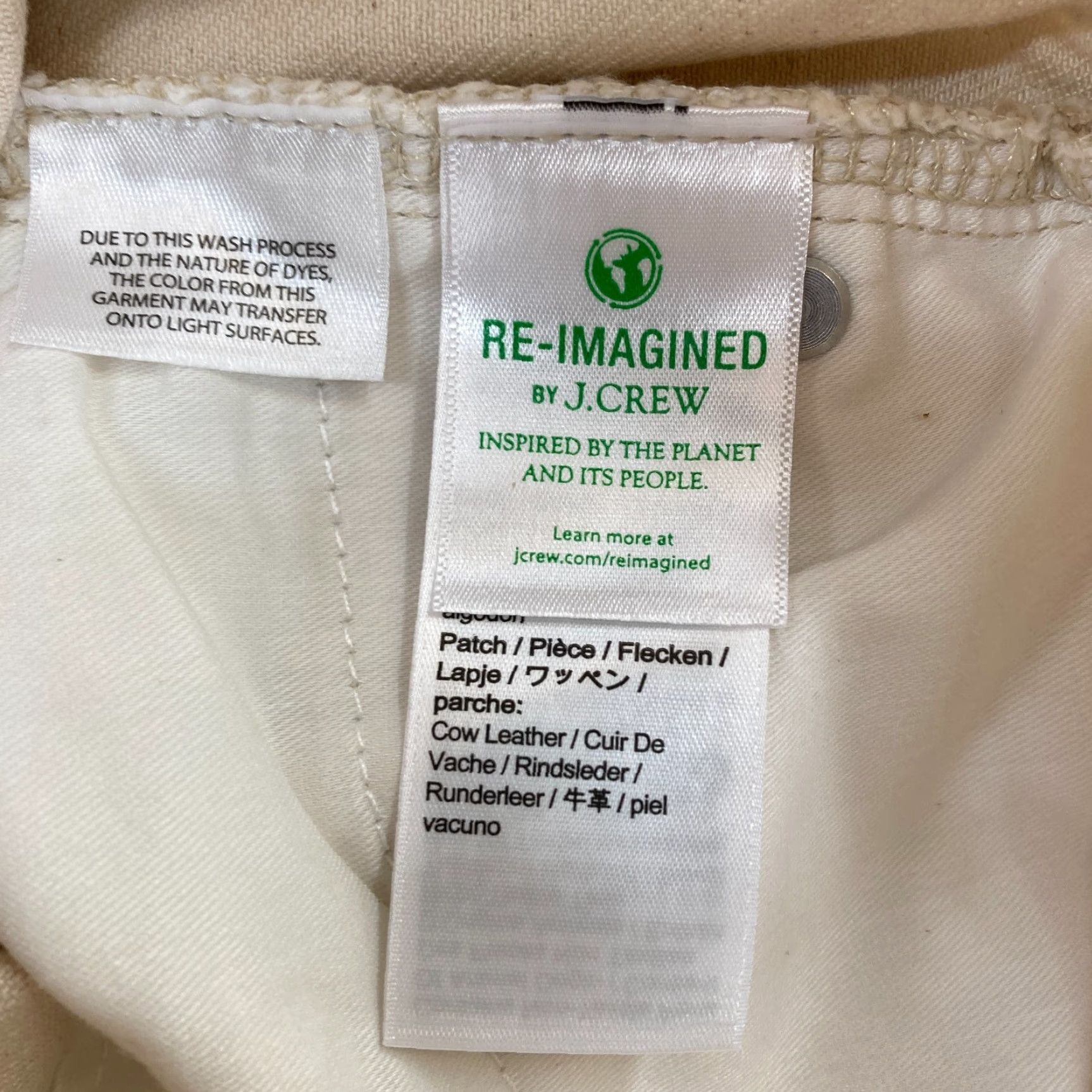 J.Crew J.CREW Slouchy Boyfriend Jeans Women's 28 Straight Leg Beige Denim Ankle Crop Jeans Size 28" / US 6 / IT 42 - 7 Thumbnail