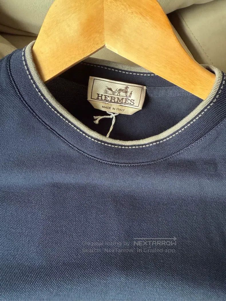 Hermes Hermes Men's T-shirt with a small H pocket on the chest, b Size US L / EU 52-54 / 3 - 4 Thumbnail
