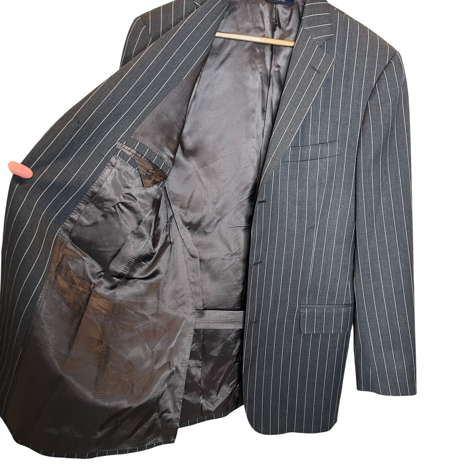 Brooks Brothers Brooks Brothers Regent Fit Wool Pinstripe 1818 Suit Blazer Size 40L - 11 Thumbnail