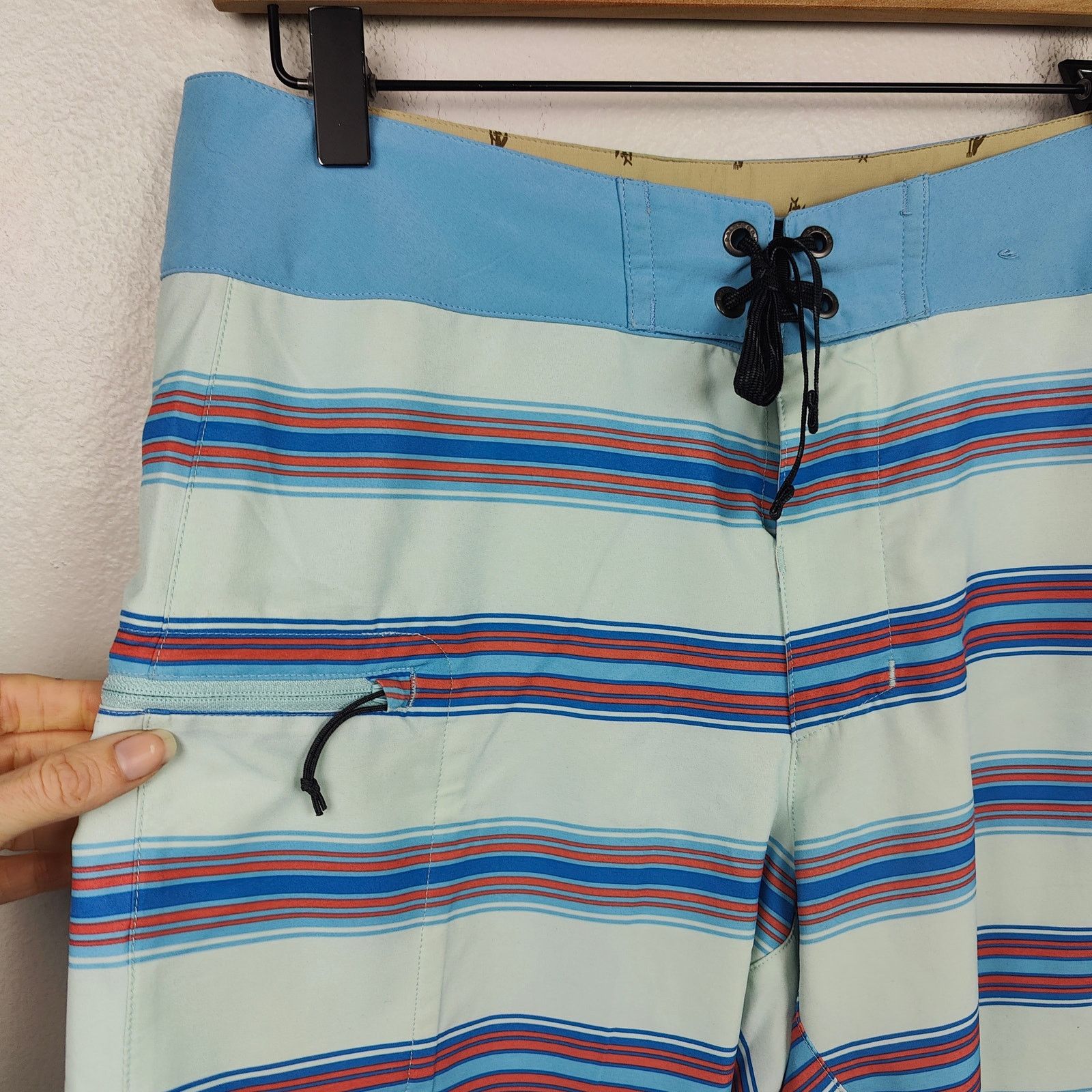 Patagonia Patagonia Stretch Planing Boardshorts Mens 30 Blue Stripe Size US 30 / EU 46 - 4 Thumbnail