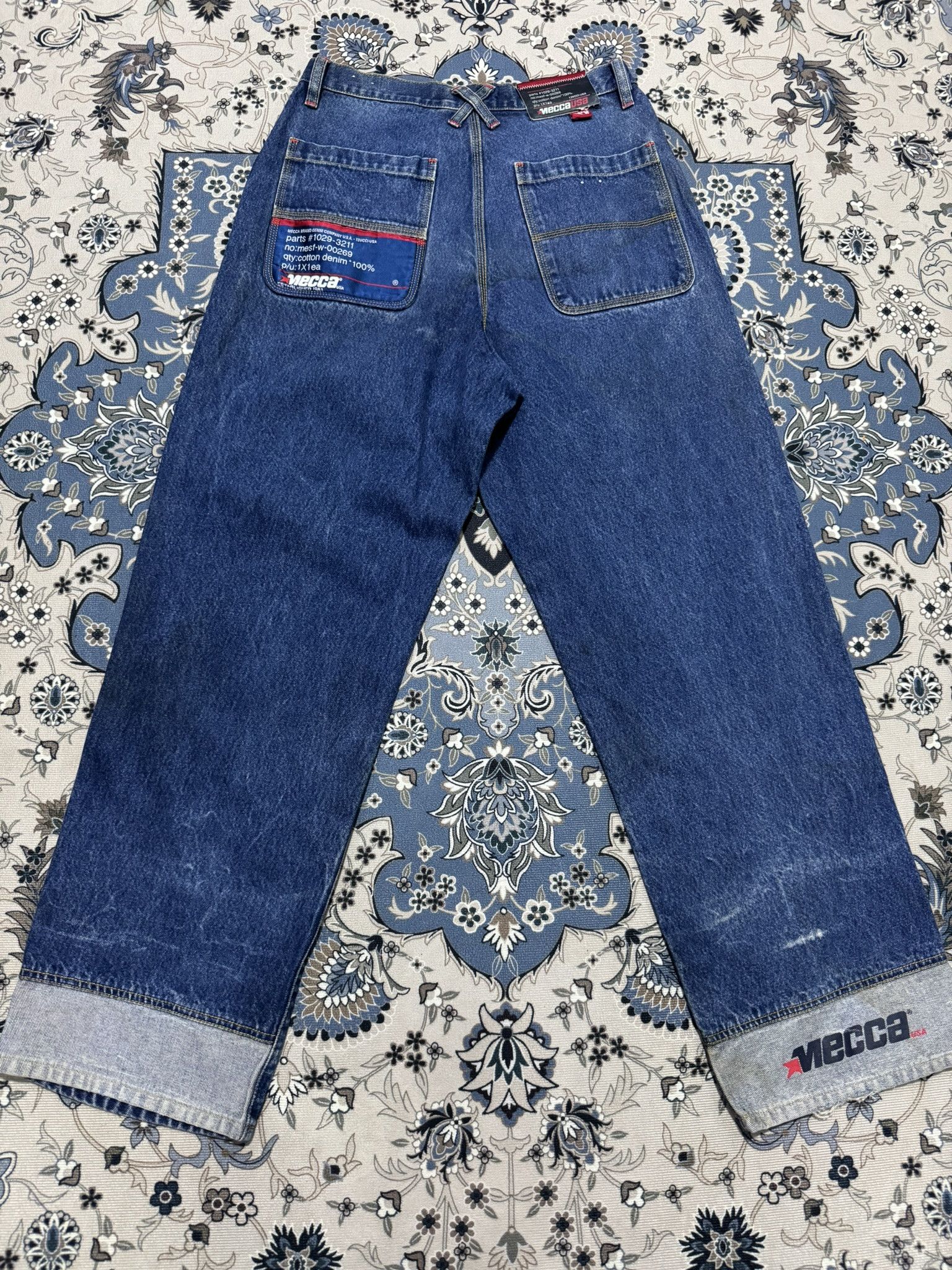 JNCO × Mecca × Menace Vintage 90's Mecca Denim Baggy Loose Skateboard Jeans JNCO Size US 32 / EU 48 - 2 Thumbnail