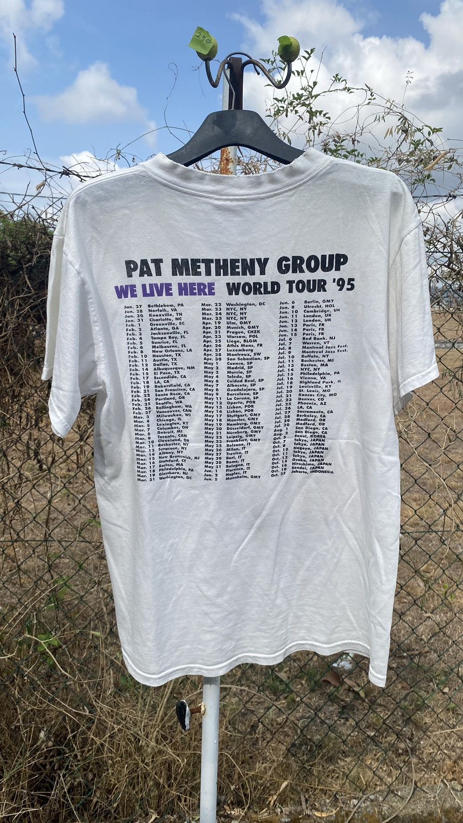 Band Tees Pat Metheny World Tour 1995 Size US M / EU 48-50 / 2 - 2 Thumbnail