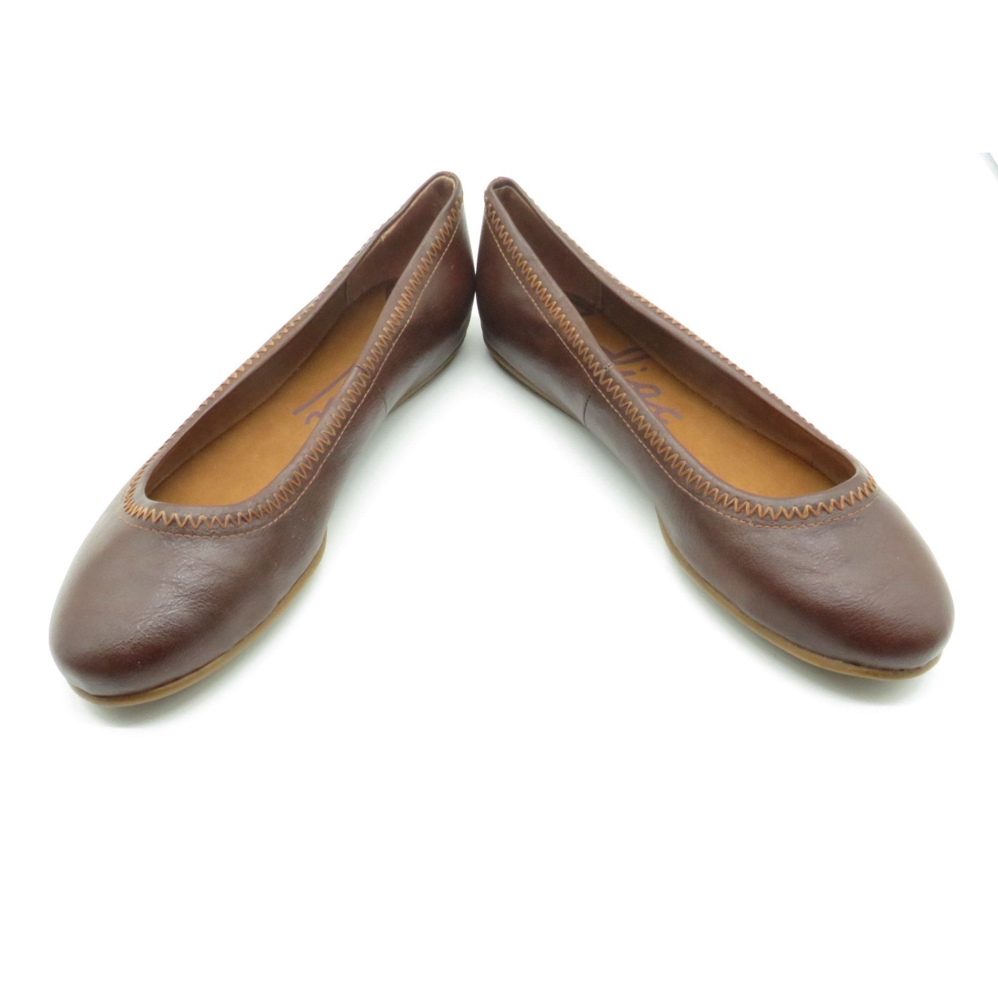 Other Zodiac Brown Leather Ballet Flats Women's Size 9M Slip-On Co Size US 8 / IT 38 - 2 Thumbnail