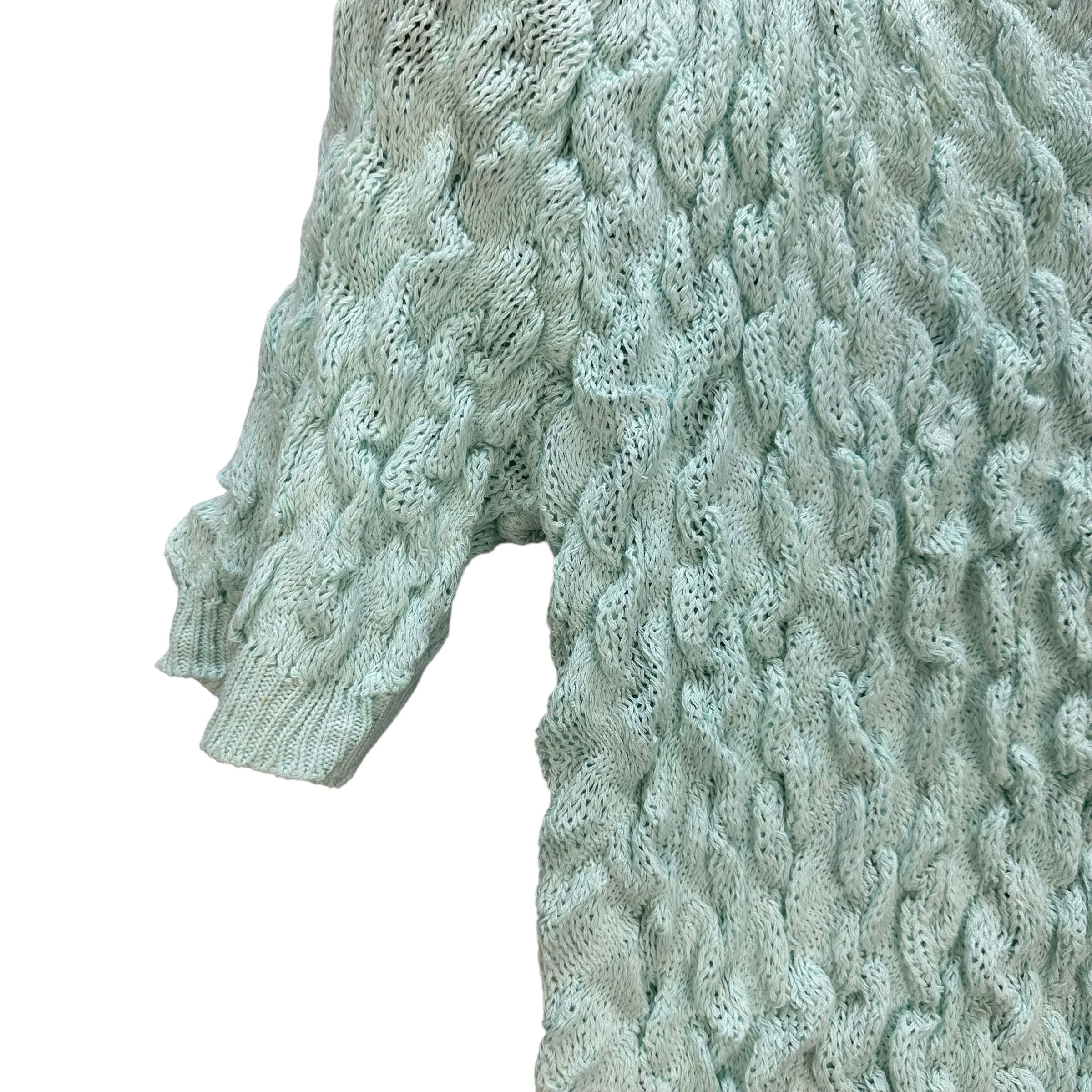 Japanese Brand SLEIGH ABSTRACT SHORT SLEEVE KNITTED SWEATER #8120-202 Size XXS / US 00 / IT 34 - 4 Thumbnail