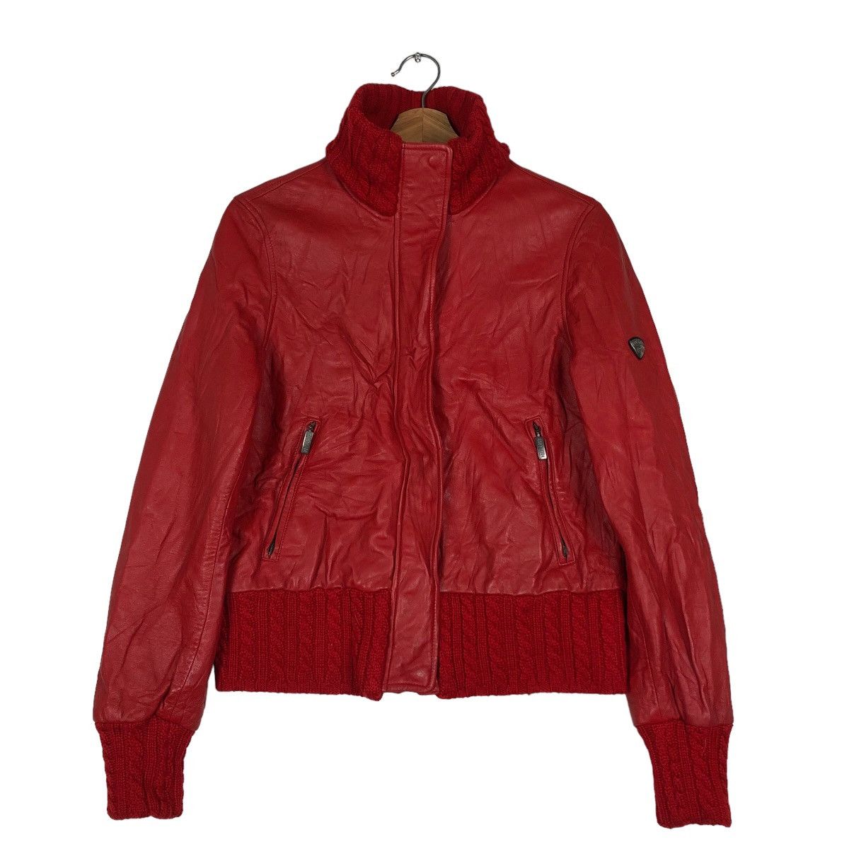 Japanese Brand 🔥Cropped Biker Leather Jacket Post Card Made in Italy Size US S / EU 44-46 / 1 - 1 Thumbnail