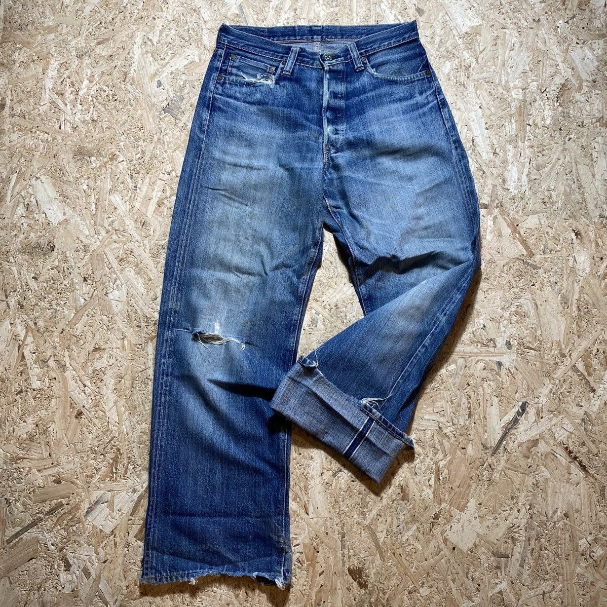 Vintage Distressed Sugar Cane Selvedge Jeans