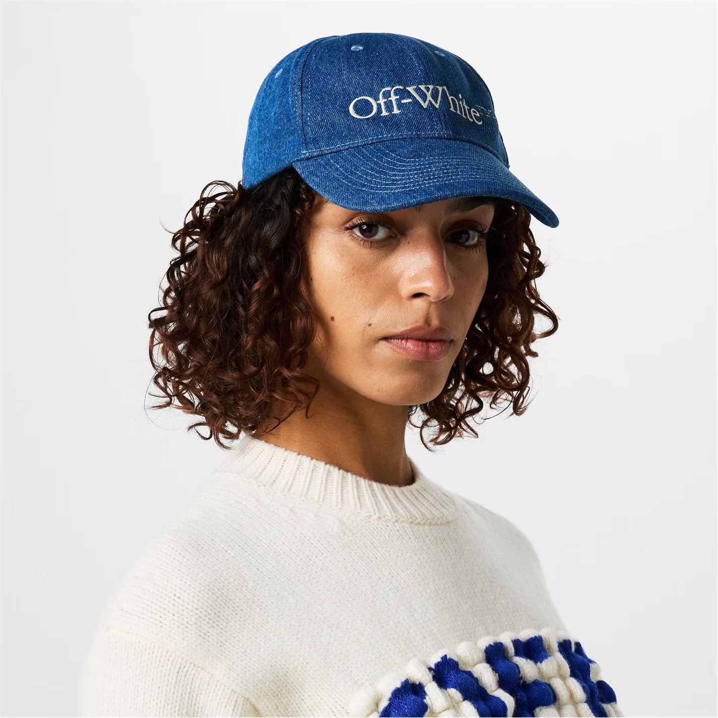Off-White o1g2r1mq0125 Size: OS / Hat / Cap in Blue Size ONE SIZE - 2 Thumbnail