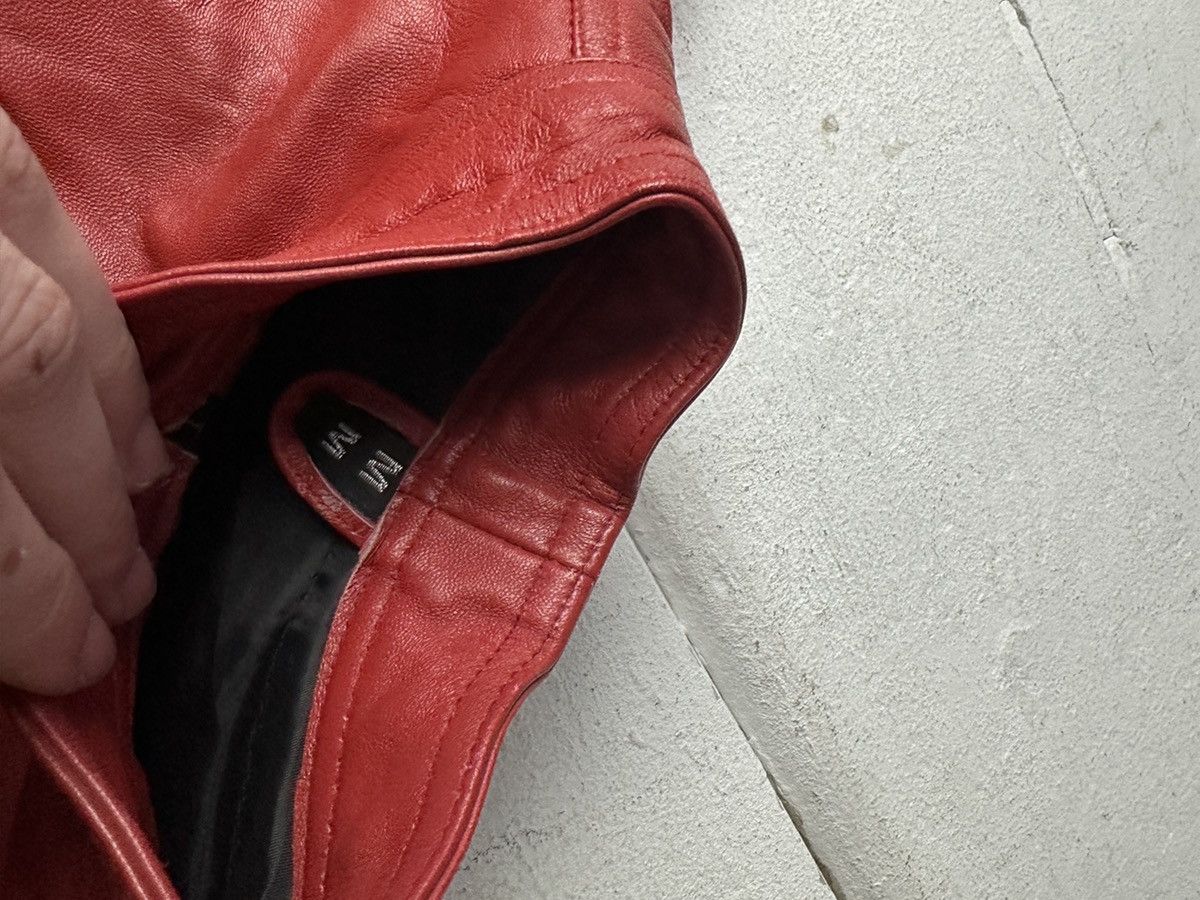 Other 🚨Y2K RICK OWENS TYPE DIRTY SLIM FIT ZIP LEATHER JACKET Size M / US 6-8 / IT 42-44 - 8 Thumbnail