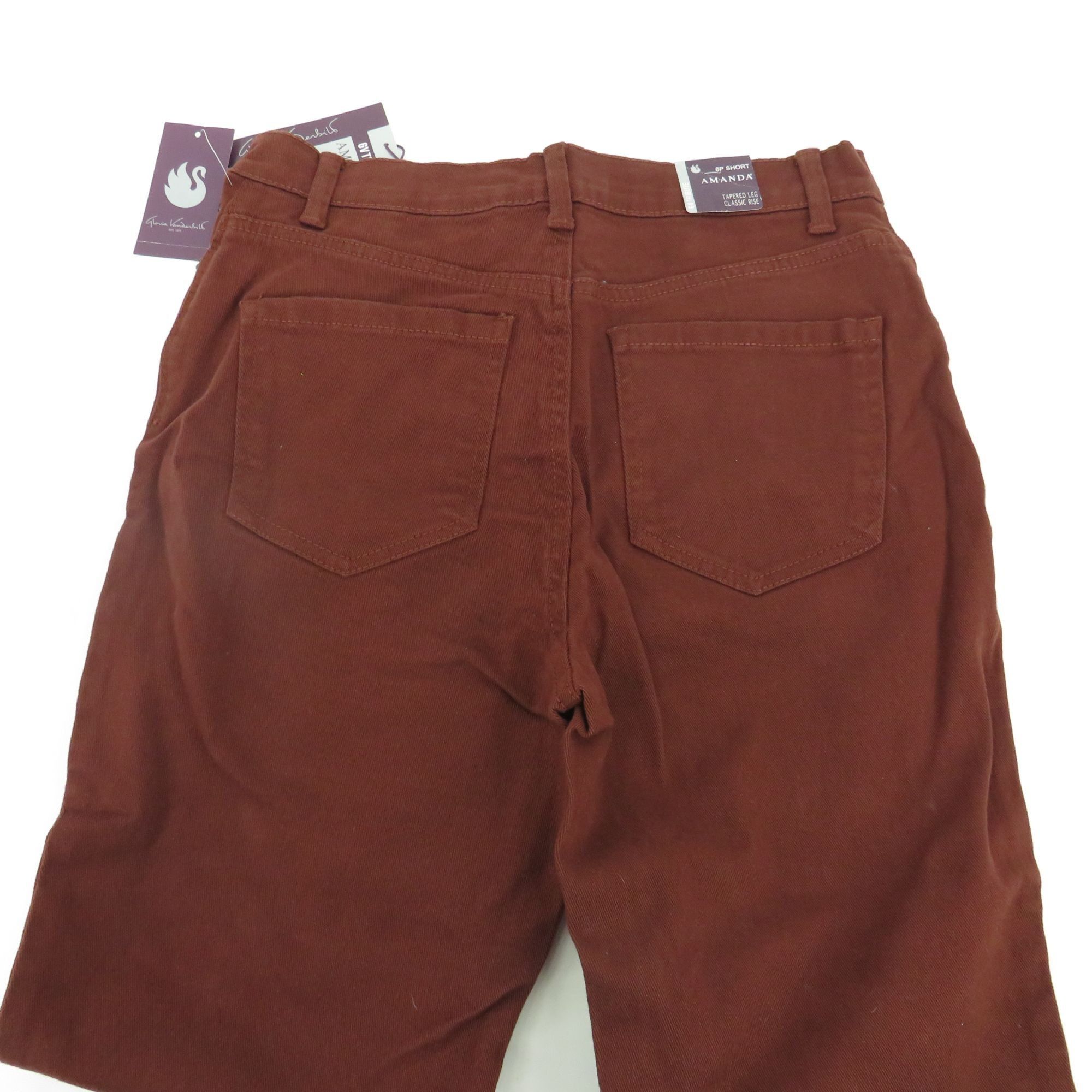 Gloria Vanderbilt Gloria Vanderbilt Amanda Tapered Leg Wine Jeans 6P Short New Size 28" / US 6 / IT 42 - 4 Thumbnail